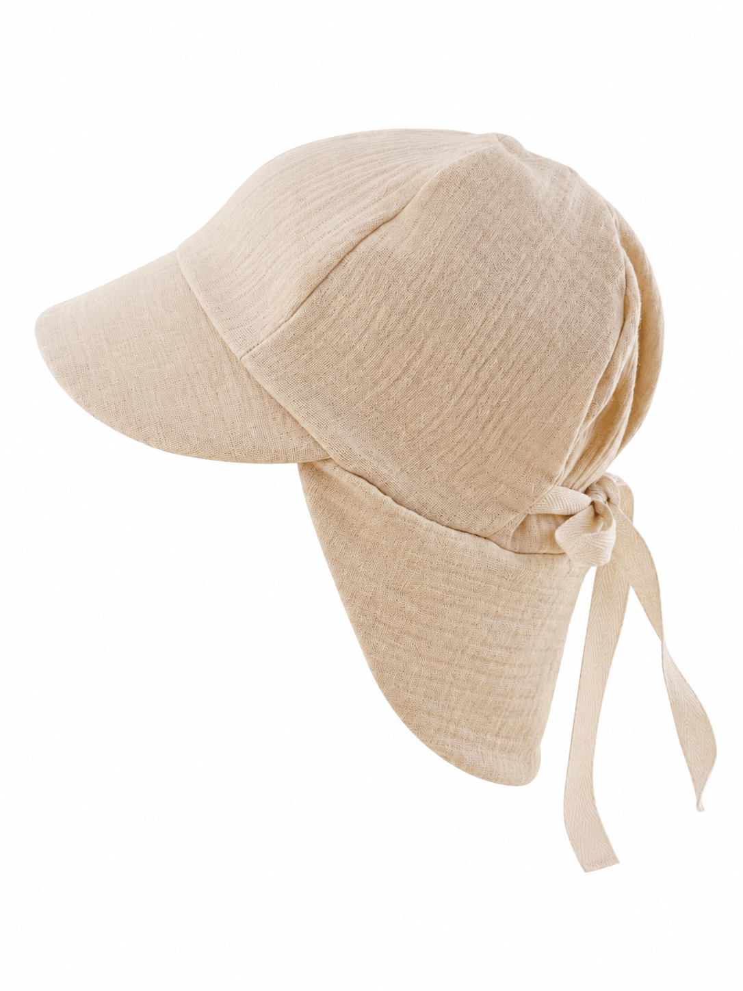 Sonnenhut Musselin beige – Sommermütze Baby & Kinder – Vintageliebe® Mitwachsmütze - Vintageliebe® Mein Shop