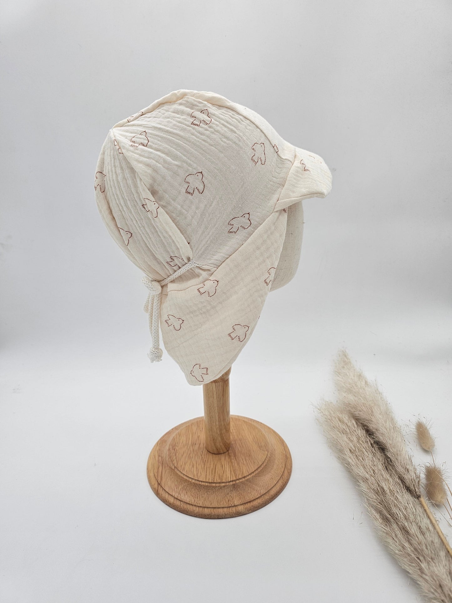 Sonnenhut Musselin beige – Sommermütze Baby & Kinder – Vintageliebe® - Vintageliebe® Mein Shop