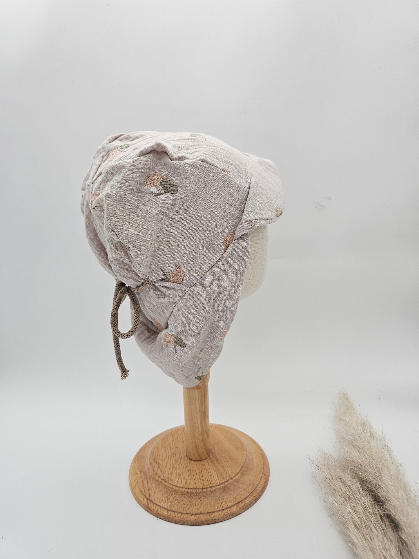 Sonnenhut Musselin blätter gestickt– Sommermütze Baby & Kinder – Vintageliebe® - Vintageliebe® Mein Shop