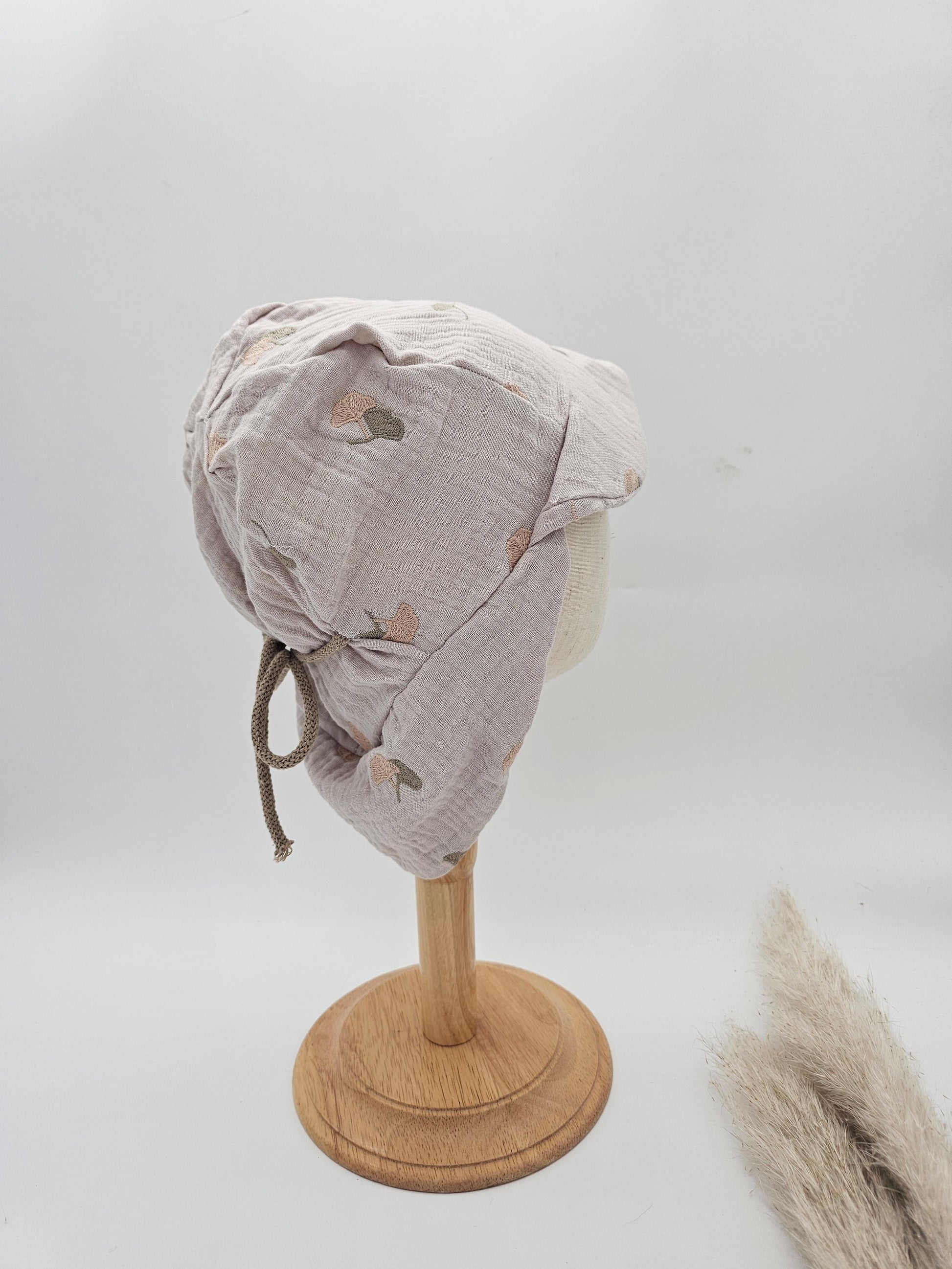 Sonnenhut Musselin blätter gestickt– Sommermütze Baby & Kinder – Vintageliebe® - Vintageliebe® Mein Shop