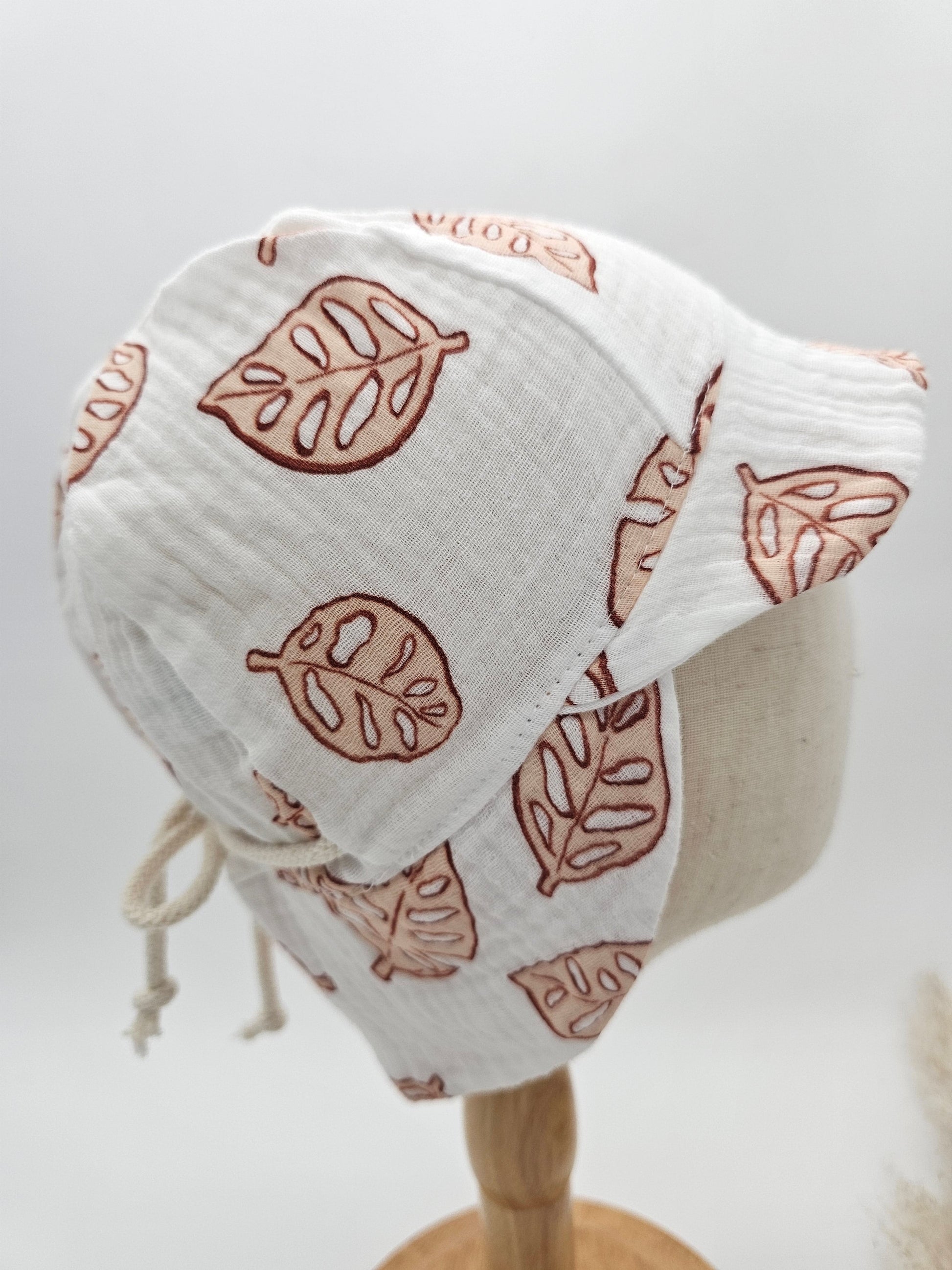 Sonnenhut Musselin blätter – Sommermütze Baby & Kinder – Vintageliebe® - Vintageliebe® Mein Shop