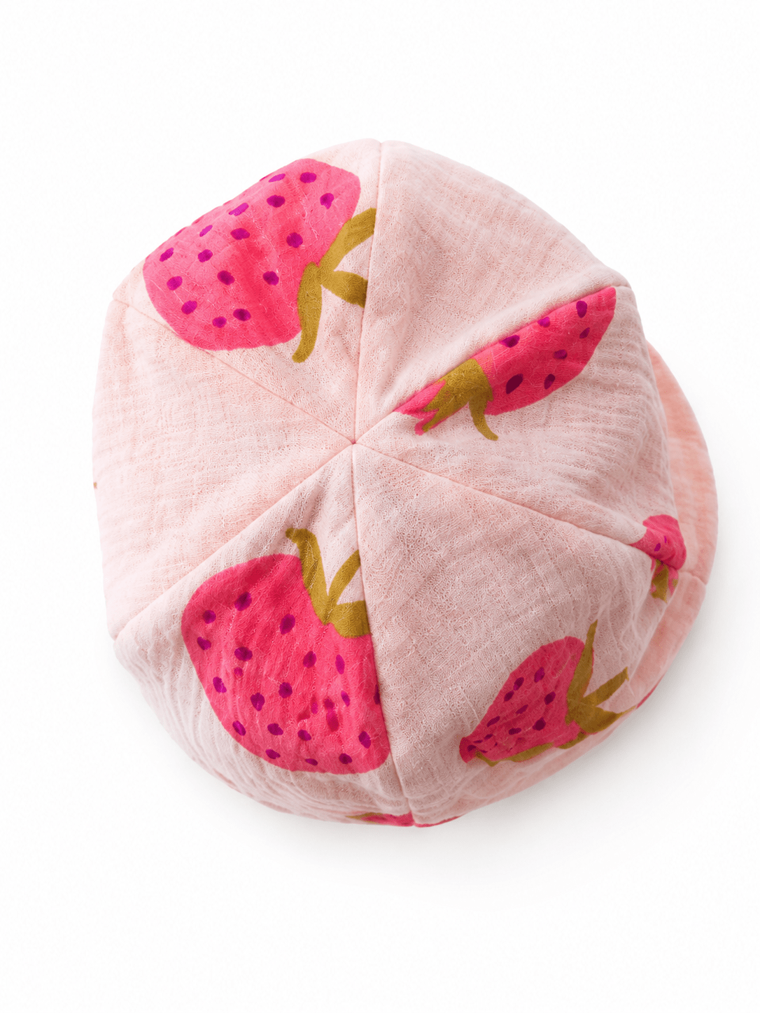 Sonnenhut Musselin Erdbeere – Sommermütze Baby & Kinder – Vintageliebe® Mitwachsmütze - Vintageliebe® Mein Shop