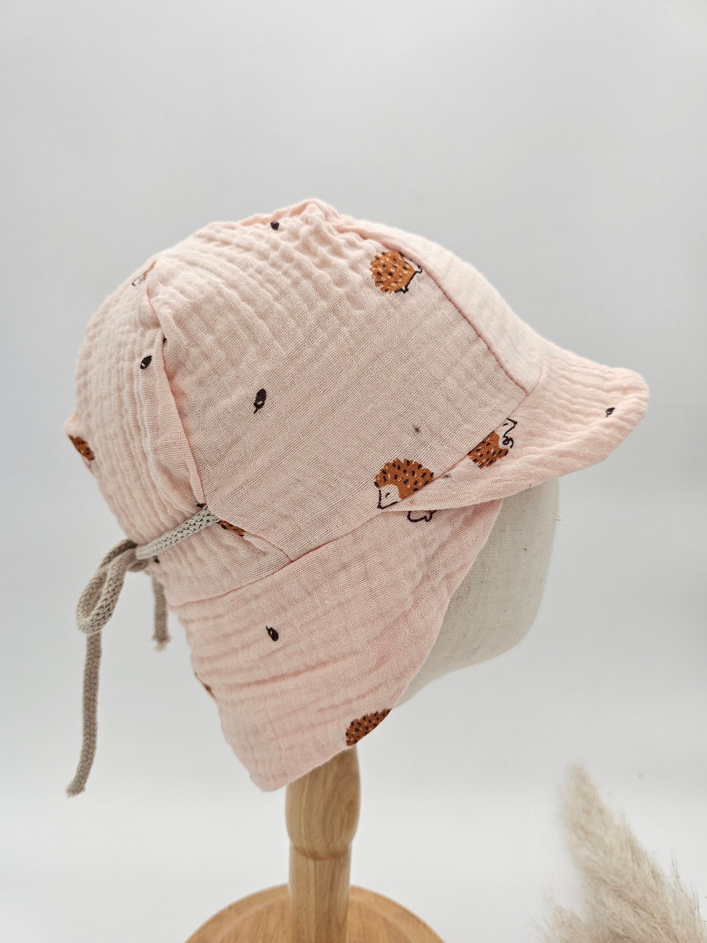 Sonnenhut Musselin Igel – Sommermütze Baby & Kinder – Vintageliebe® - Vintageliebe® Mein Shop
