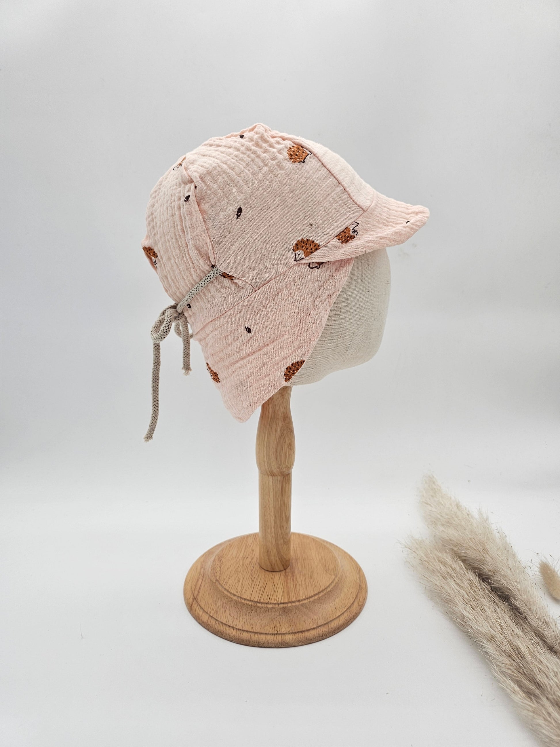 Sonnenhut Musselin Igel – Sommermütze Baby & Kinder – Vintageliebe® - Vintageliebe® Mein Shop