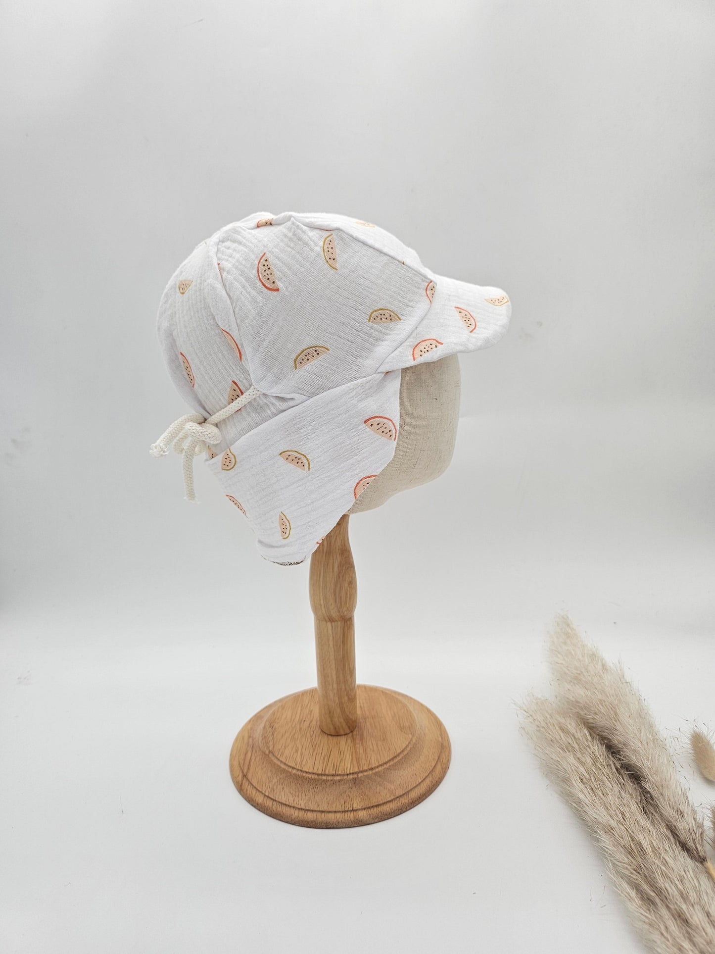 Sonnenhut Musselin Melonen – Sommermütze Baby & Kinder – Vintageliebe® - Vintageliebe® Mein Shop