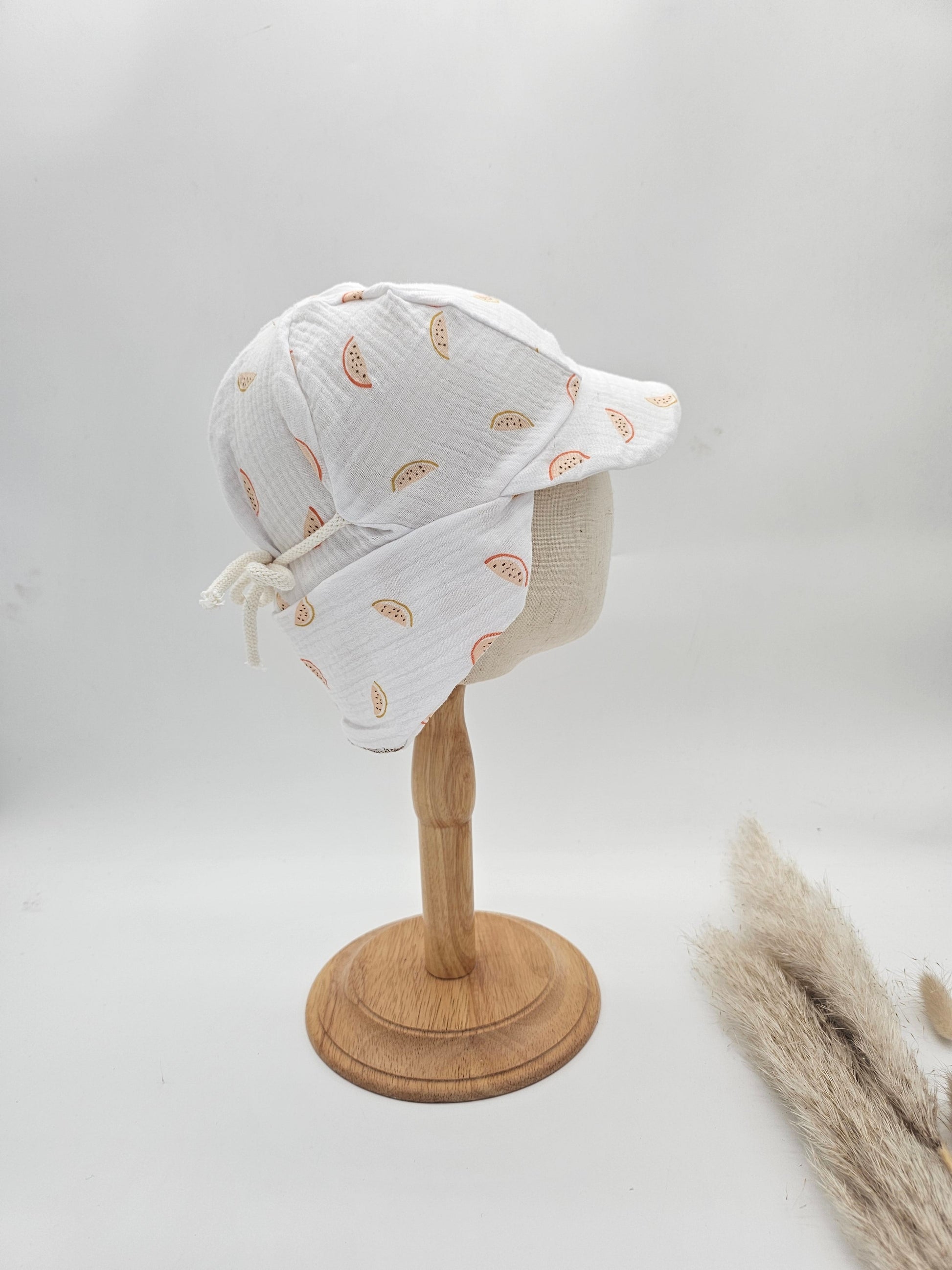 Sonnenhut Musselin Melonen – Sommermütze Baby & Kinder – Vintageliebe® - Vintageliebe® Mein Shop