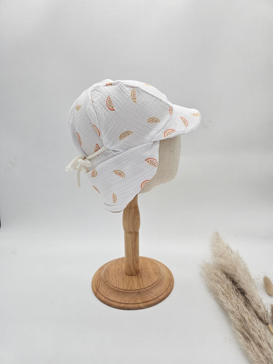 Sonnenhut Musselin Melonen – Sommermütze Baby & Kinder – Vintageliebe® - Vintageliebe® Mein Shop