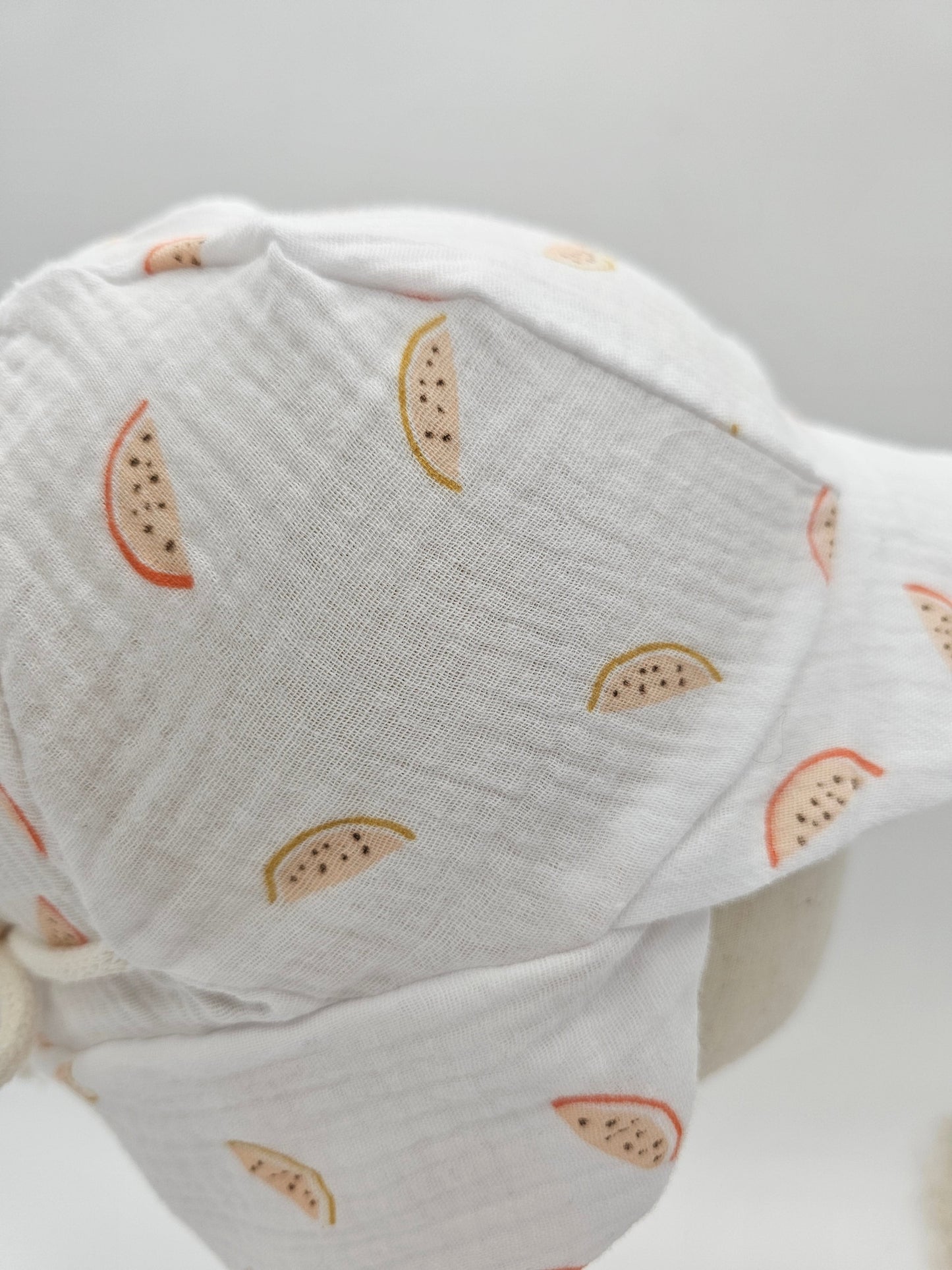 Sonnenhut Musselin Melonen – Sommermütze Baby & Kinder – Vintageliebe® - Vintageliebe® Mein Shop