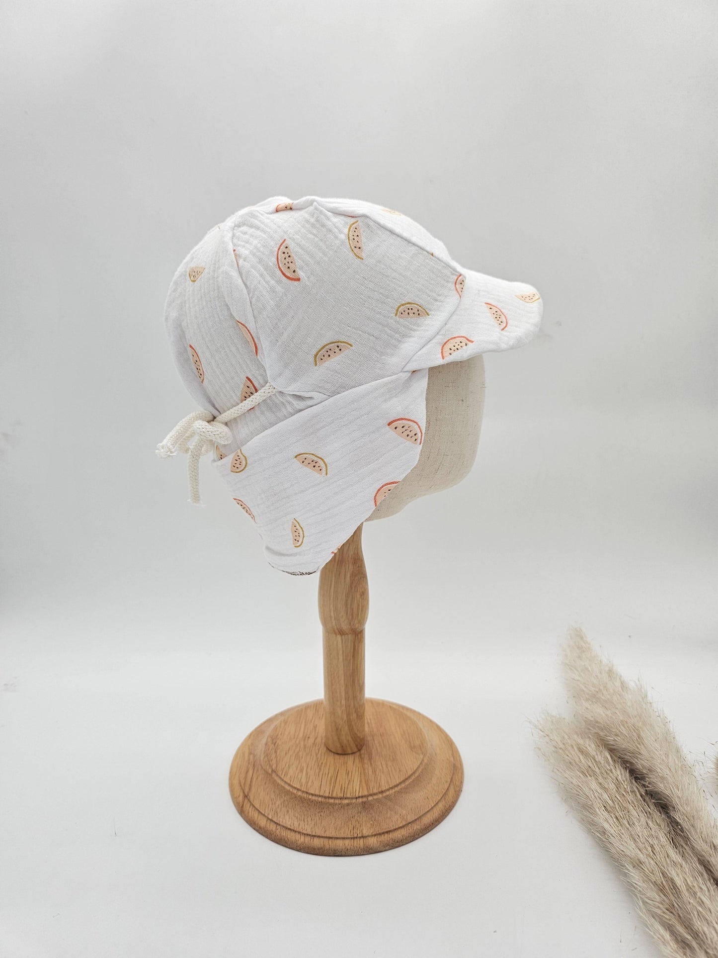 Sonnenhut Musselin Melonen – Sommermütze Baby & Kinder – Vintageliebe® - Vintageliebe® Mein Shop