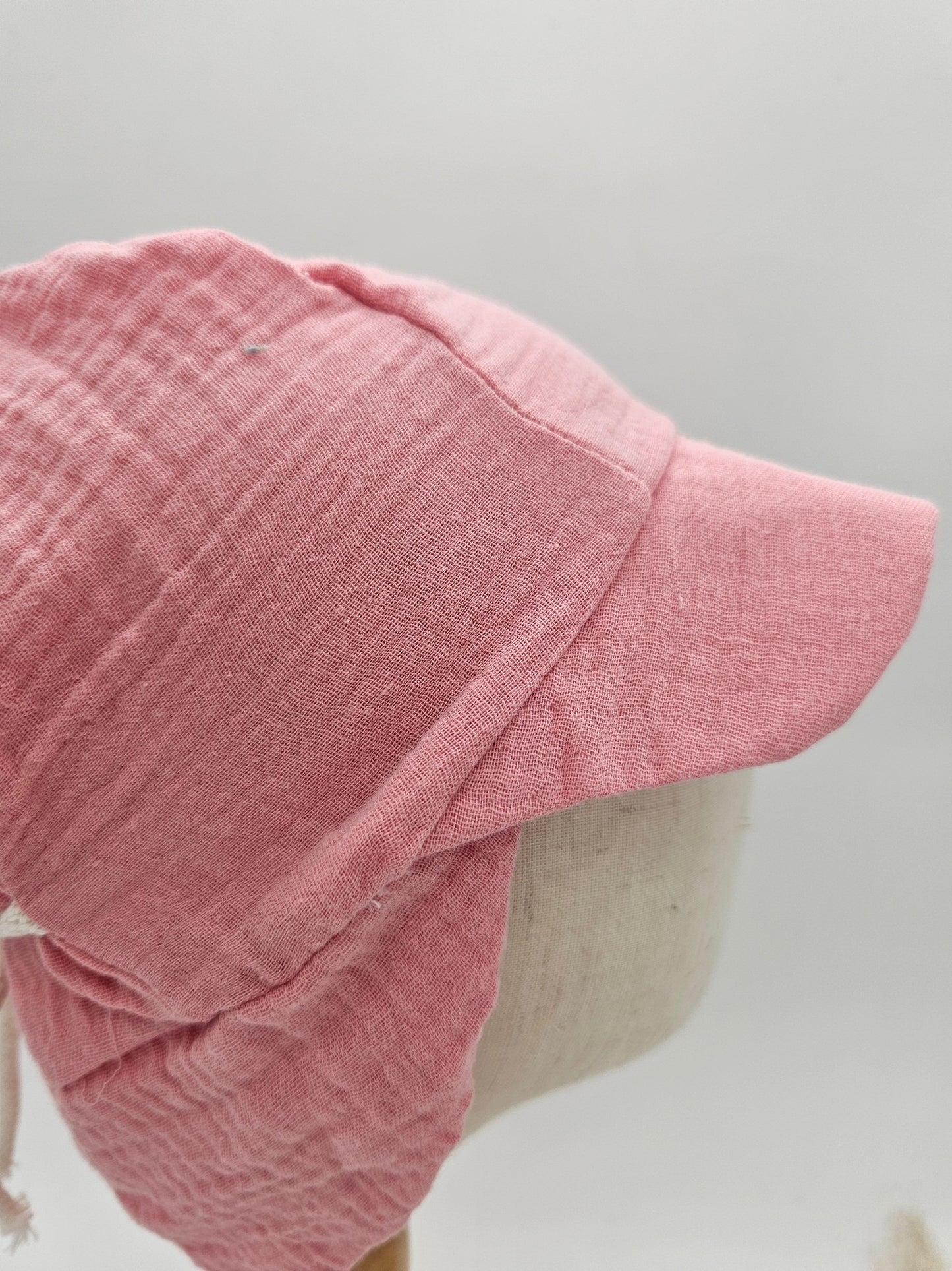 Sonnenhut Musselin pink – Sommermütze Baby & Kinder – Vintageliebe® - Vintageliebe® Mein Shop