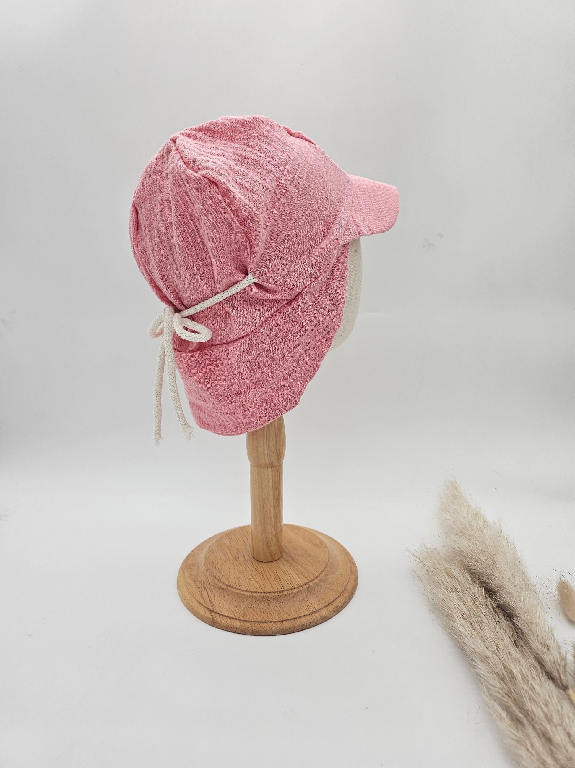 Sonnenhut Musselin pink – Sommermütze Baby & Kinder – Vintageliebe® - Vintageliebe® Mein Shop