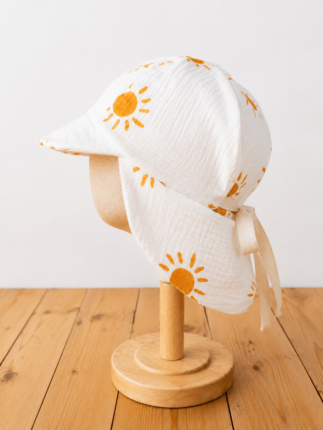 Sonnenhut Musselin Sonne – Sommermütze Baby & Kinder – Vintageliebe® Mitwachsmütze - Vintageliebe® Mein Shop