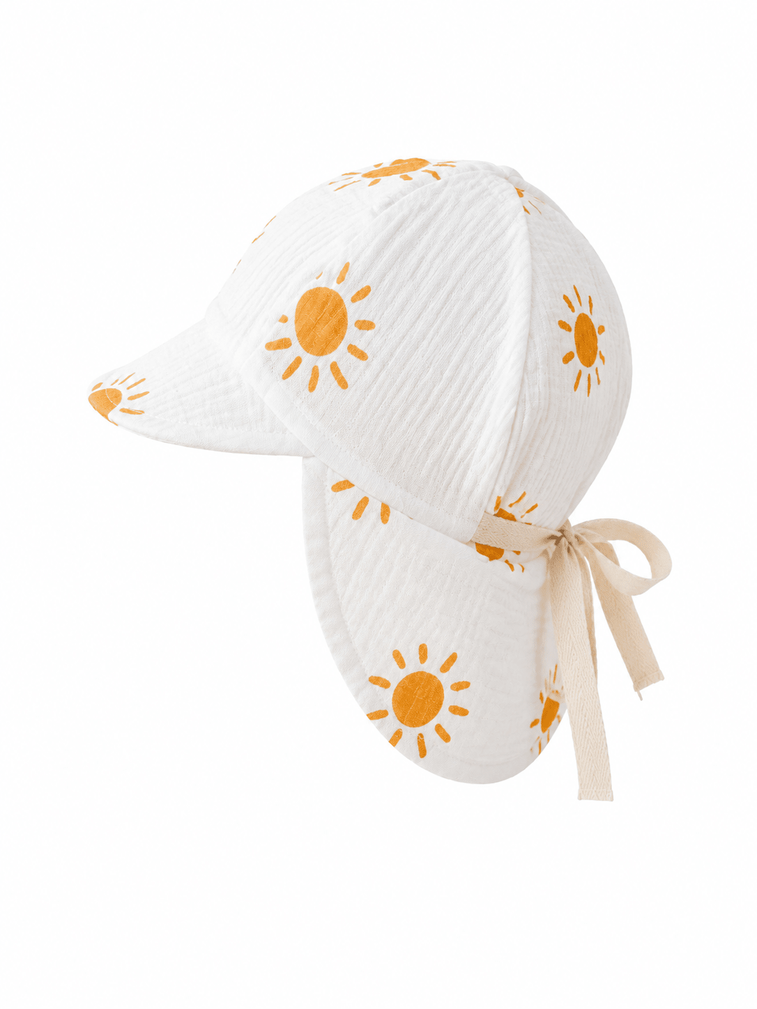 Sonnenhut Musselin Sonne – Sommermütze Baby & Kinder – Vintageliebe® Mitwachsmütze - Vintageliebe® Mein Shop
