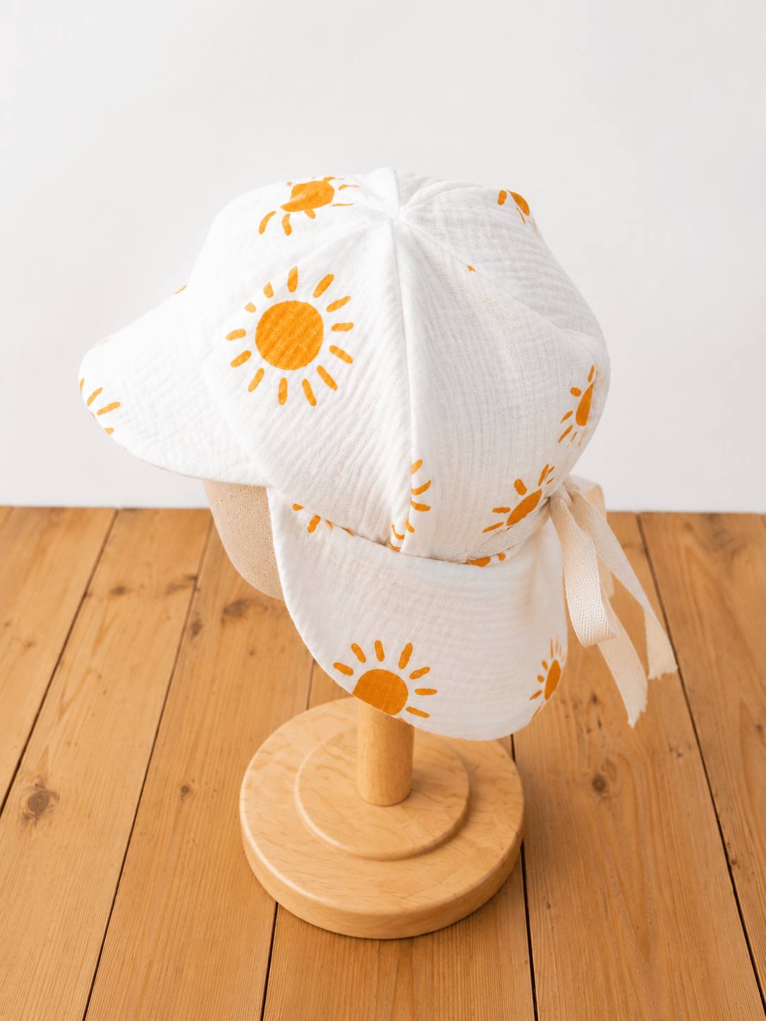 Sonnenhut Musselin Sonne – Sommermütze Baby & Kinder – Vintageliebe® Mitwachsmütze - Vintageliebe® Mein Shop