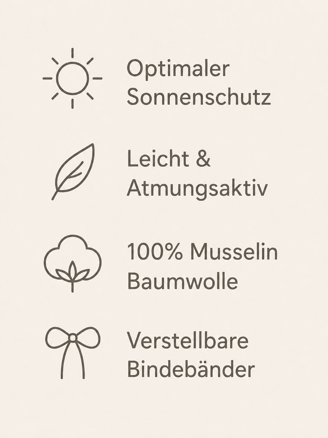Sonnenhut Musselin Sonne – Sommermütze Baby & Kinder – Vintageliebe® Mitwachsmütze - Vintageliebe® Mein Shop