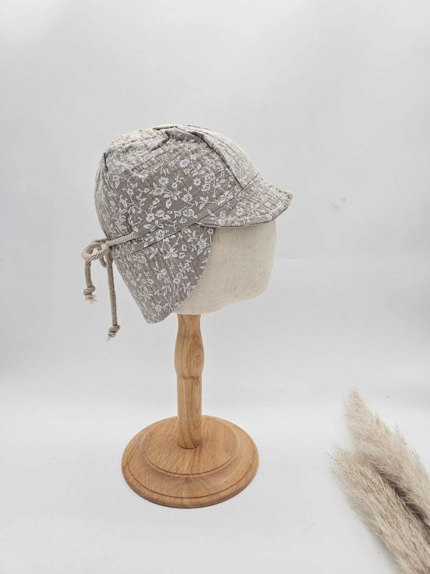Sonnenhut Musselin weiße Blumen – Sommermütze Baby & Kinder – Vintageliebe® - Vintageliebe® Mein Shop