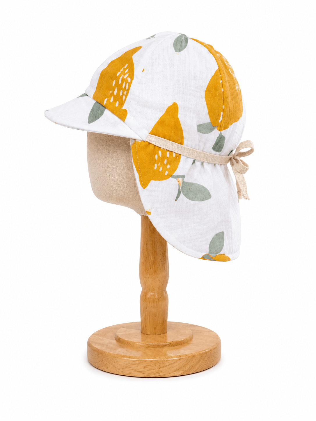 Sonnenhut Musselin Zitrone – Sommermütze Baby & Kinder – Vintageliebe® Mitwachsmütze - Vintageliebe® Mein Shop