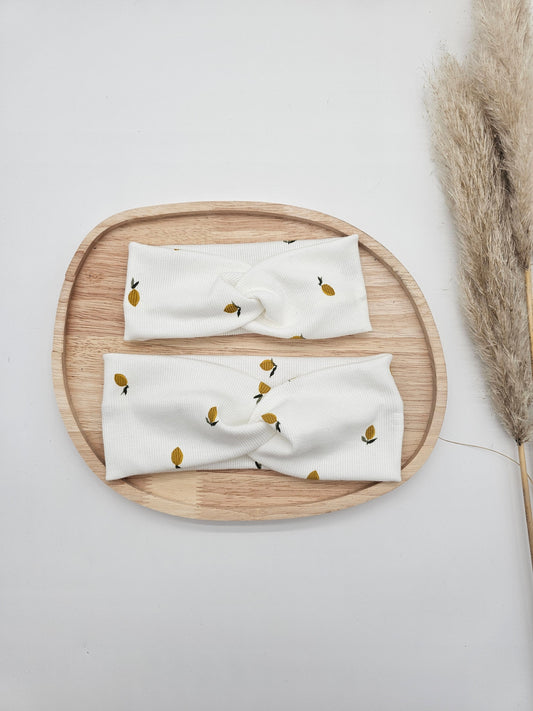 Stirnband Zitronen 🍋 – Fahrradhelm geeignet – Bio - Baumwolle – Vintageliebe® - Vintageliebe® Mein Shop
