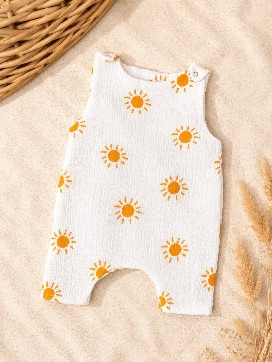 Strampler Musselin Romper – Vintageliebe® - Vintageliebe® Vintageliebe®Strampler aus Bio-Baumwolljersey