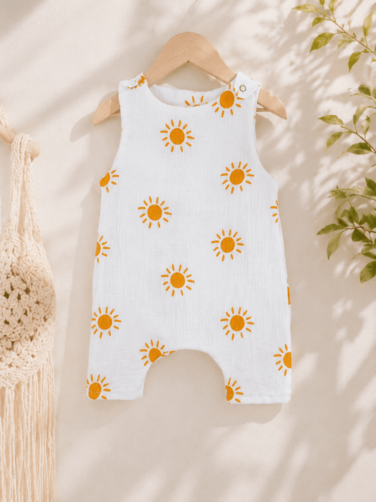 Strampler Musselin Romper – Vintageliebe® - Vintageliebe® Vintageliebe®Strampler aus Bio-Baumwolljersey