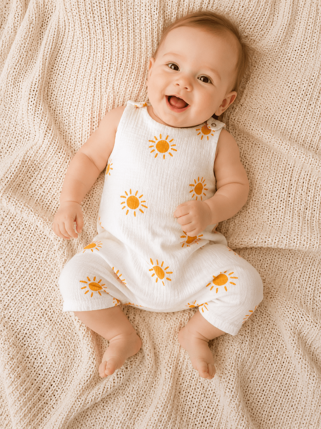 Strampler Musselin Romper – Vintageliebe® - Vintageliebe® Vintageliebe®Strampler aus Bio-Baumwolljersey