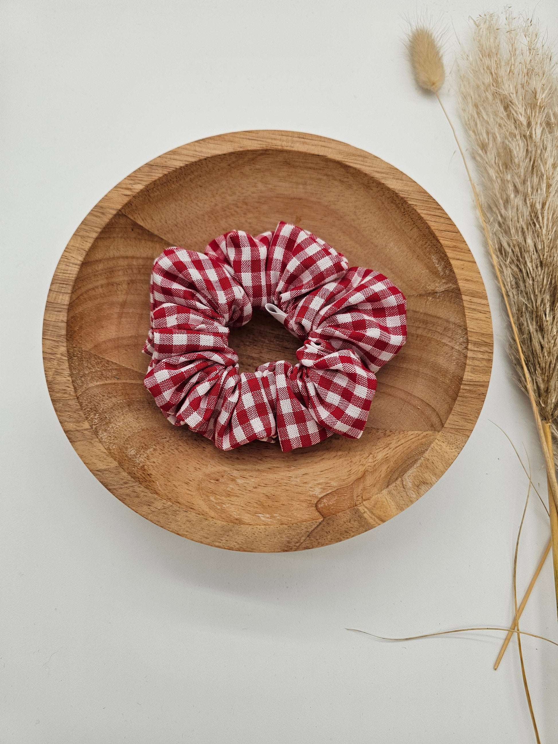 Trendiges Scrunchie rot kariert - Vintageliebe® Vintageliebe®