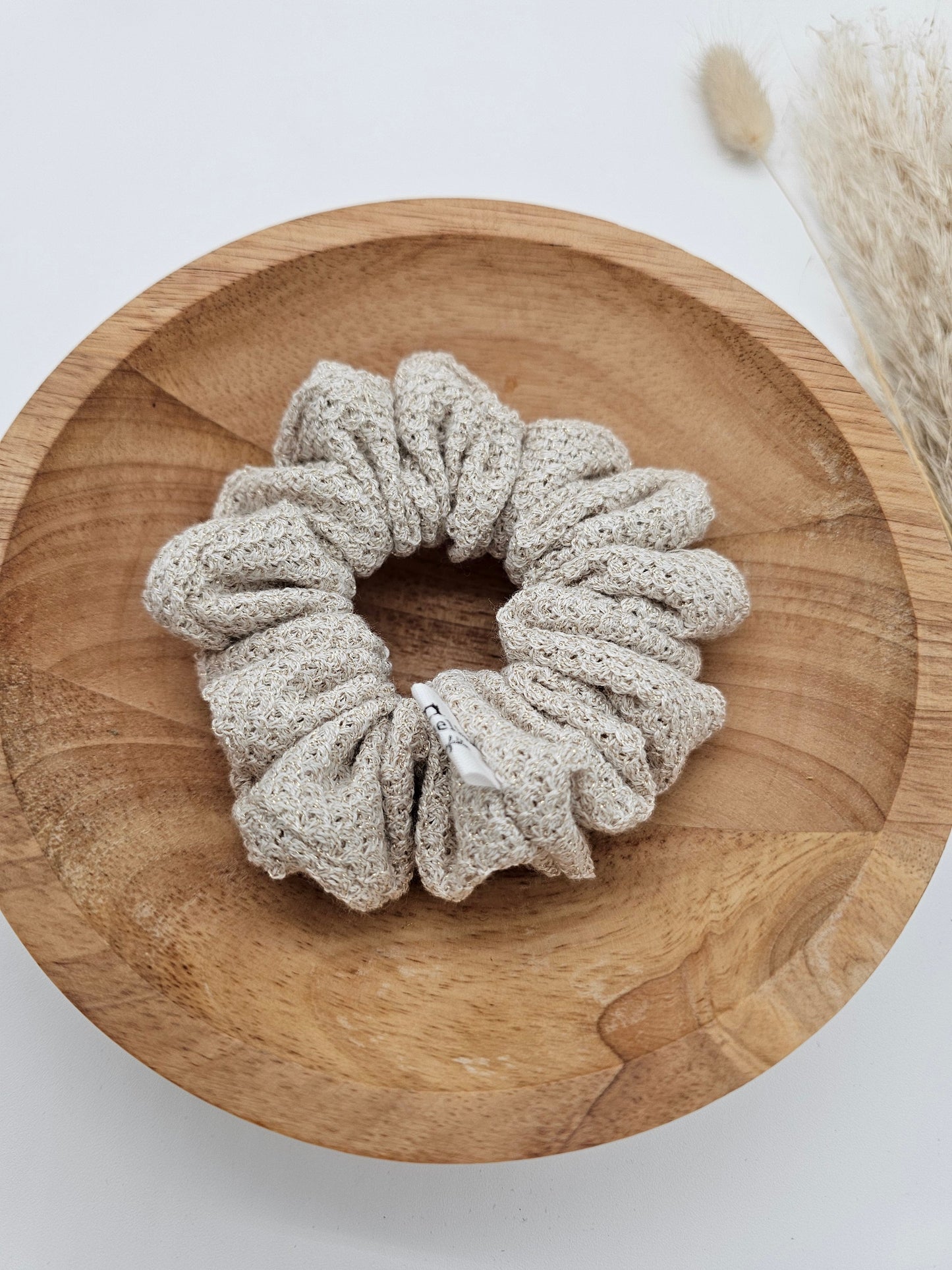 Trendiges Scrunchie Strickmuster Gold glitzer - Vintageliebe® Vintageliebe®
