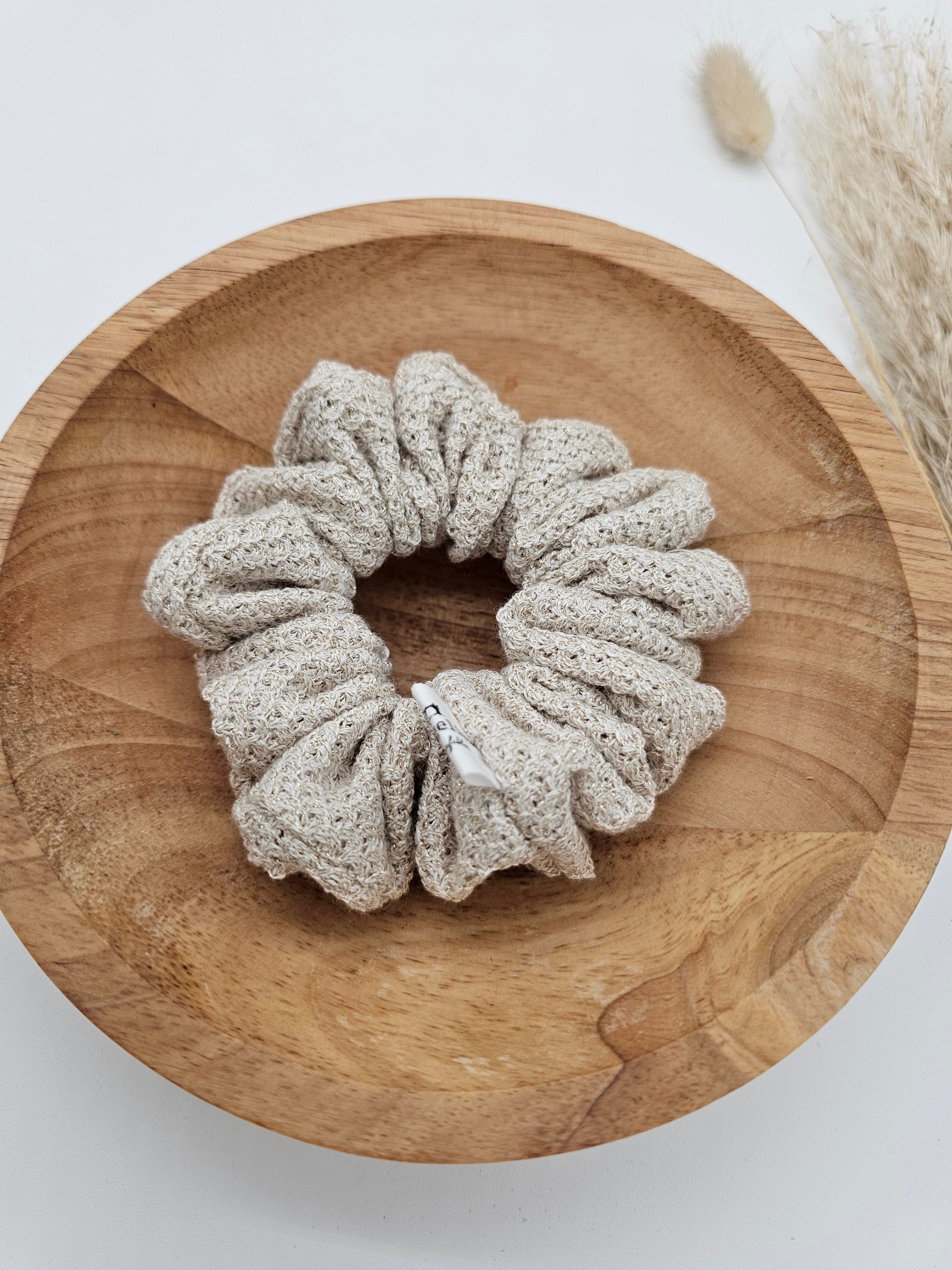 Trendiges Scrunchie Strickmuster Gold glitzer - Vintageliebe® Vintageliebe®
