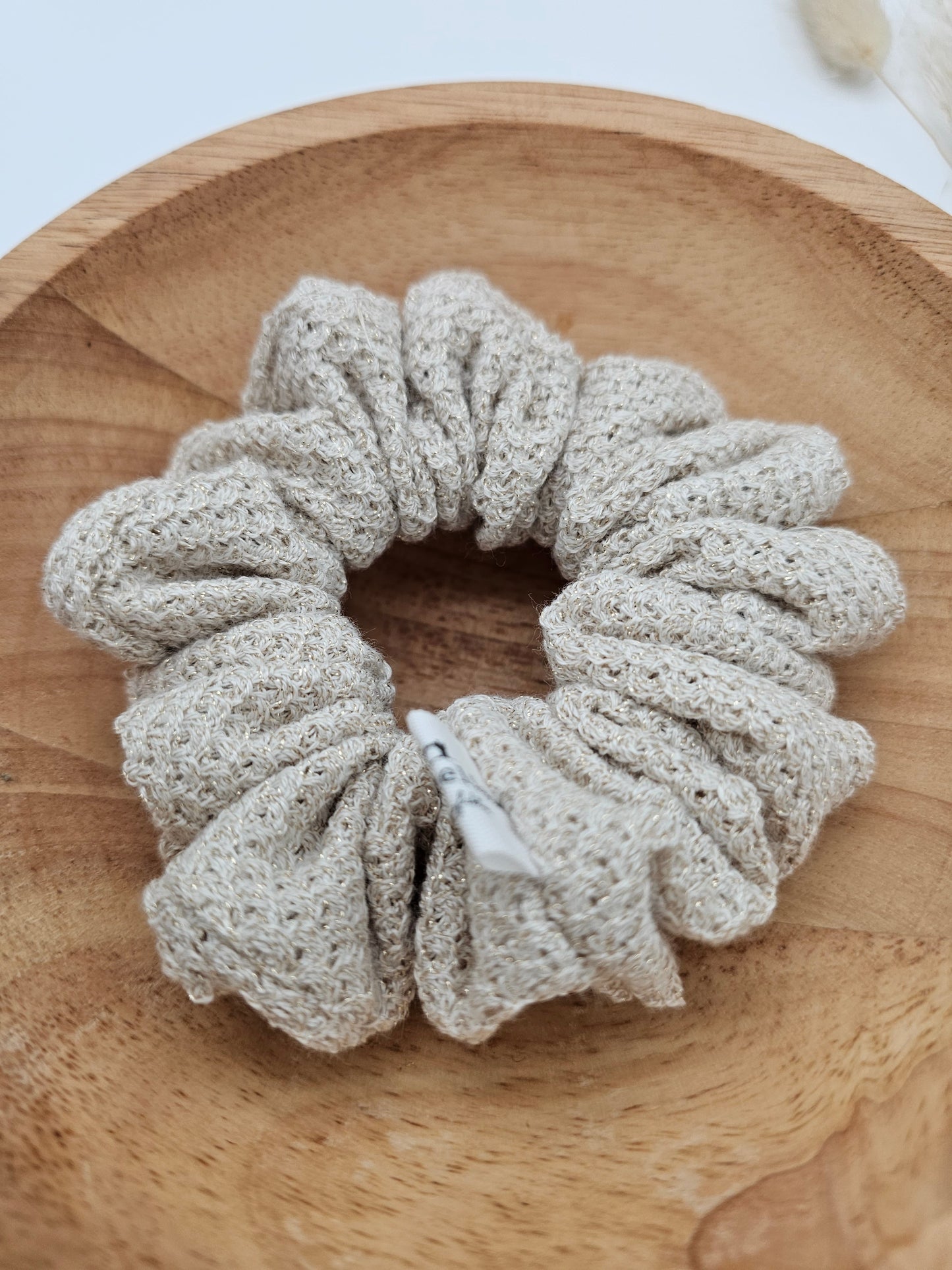 Trendiges Scrunchie Strickmuster Gold glitzer - Vintageliebe® Vintageliebe®
