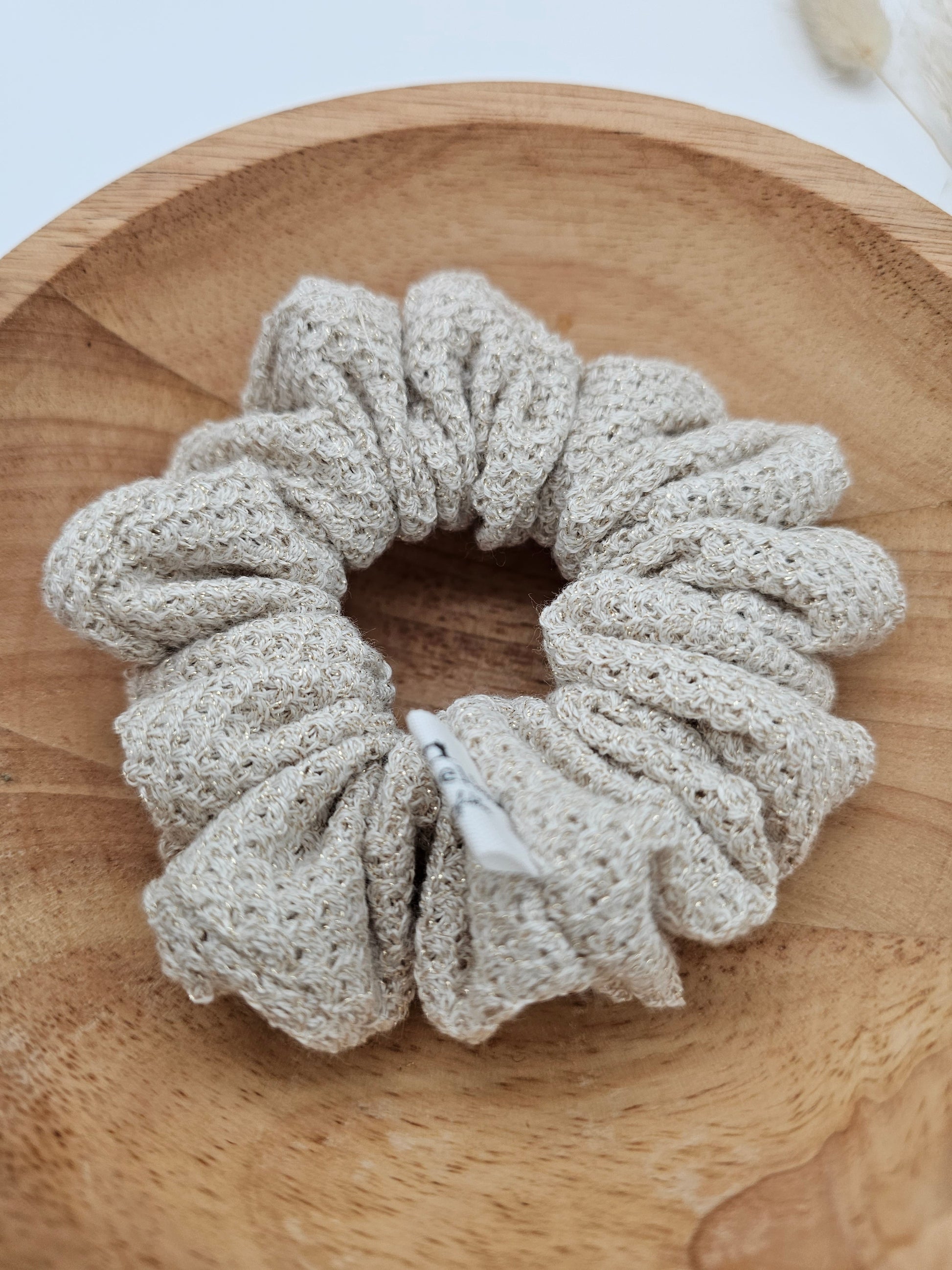 Trendiges Scrunchie Strickmuster Gold glitzer - Vintageliebe® Vintageliebe®