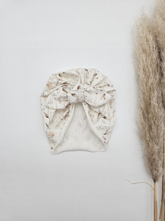 Turban feine Blümchen – Öko Tex Jersey – Vintageliebe® - Vintageliebe® Vintageliebe®