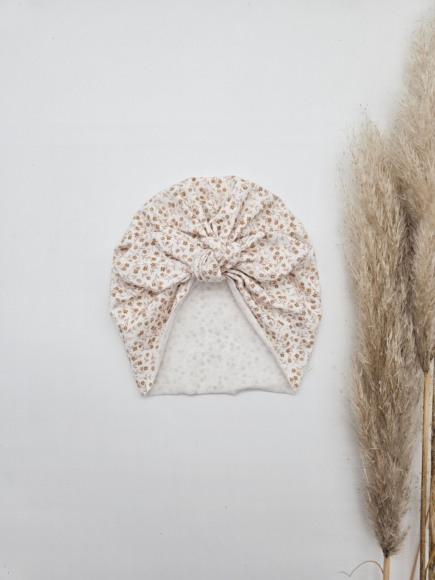 Turban Goldene Blumen – Öko Tex Jersey – Vintageliebe® - Vintageliebe® Vintageliebe®