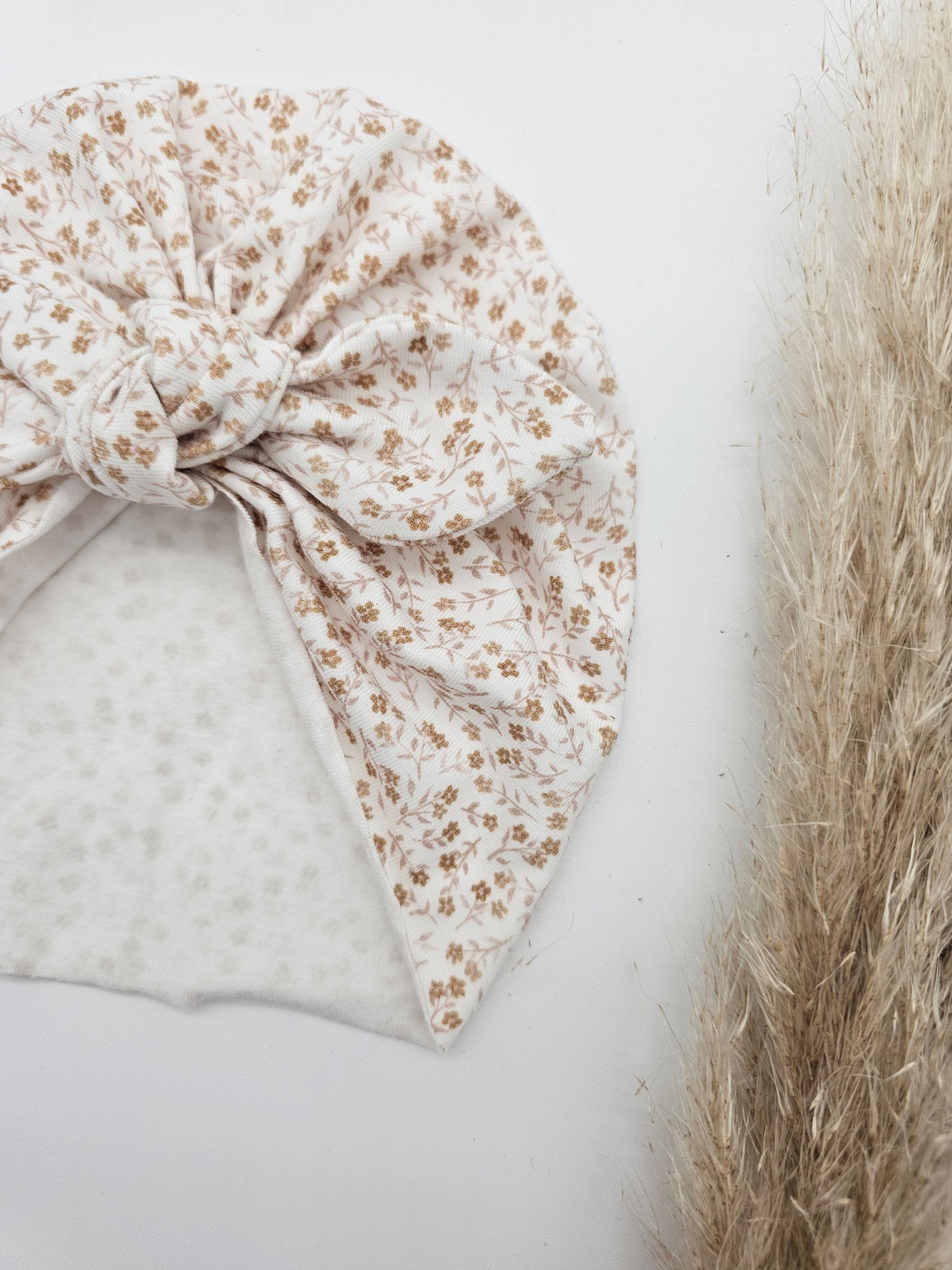 Turban Goldene Blumen – Öko Tex Jersey – Vintageliebe® - Vintageliebe® Vintageliebe®