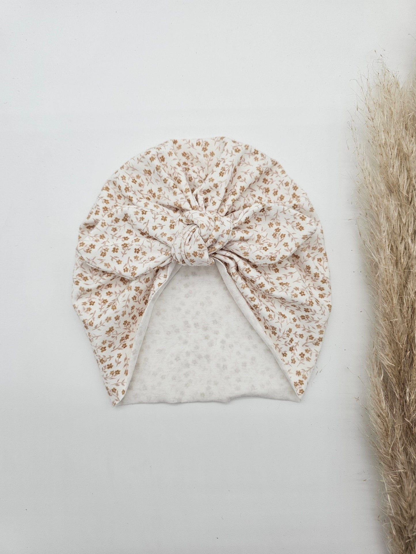 Turban Goldene Blumen – Öko Tex Jersey – Vintageliebe® - Vintageliebe® Vintageliebe®