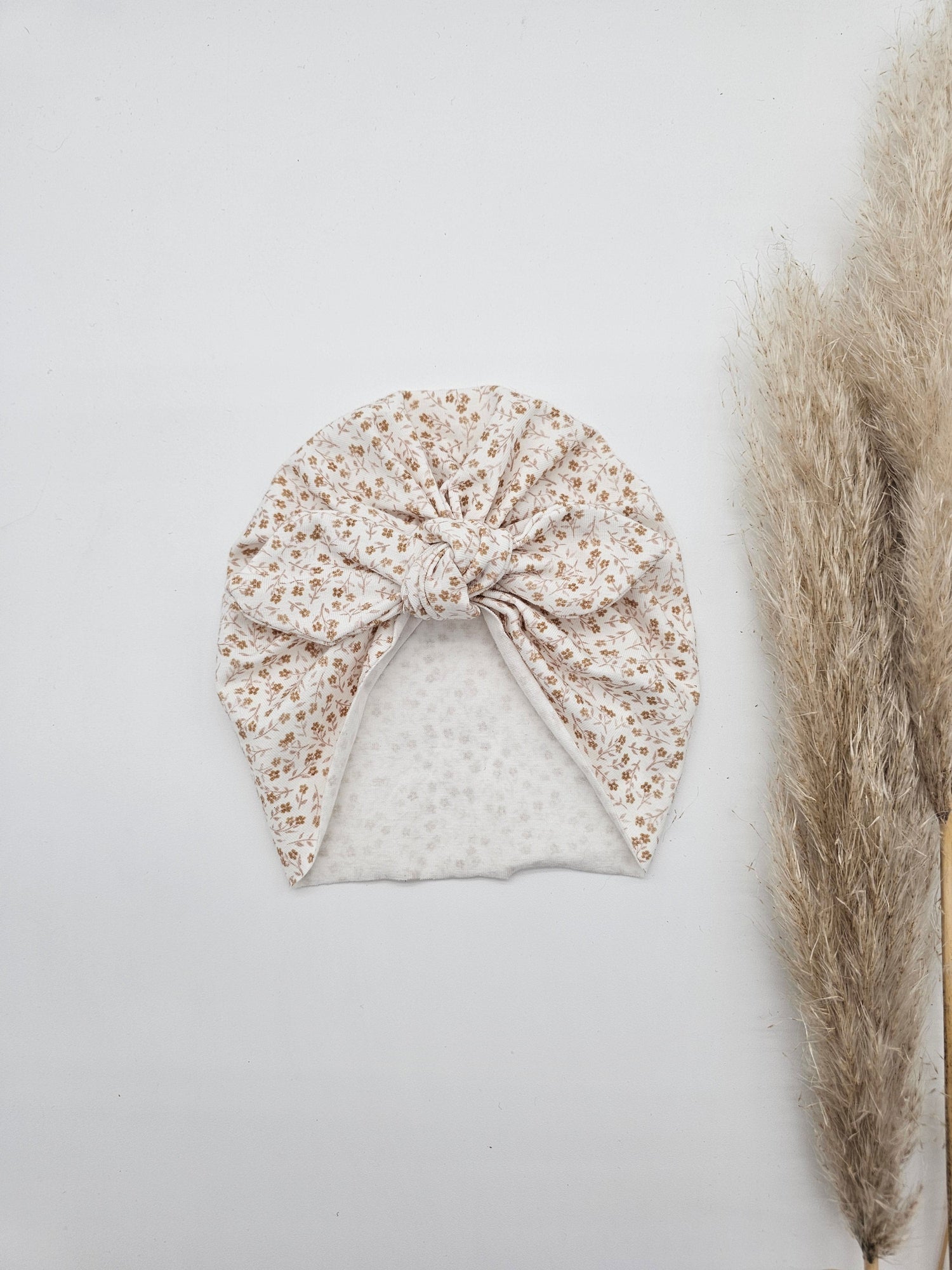 Turban Goldene Blumen – Öko Tex Jersey – Vintageliebe® - Vintageliebe® Vintageliebe®