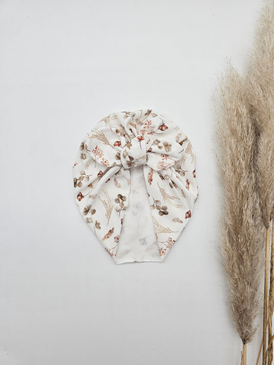 Turban helle Blumenwiese – Öko Tex Jersey – Vintageliebe® - Vintageliebe® Vintageliebe®