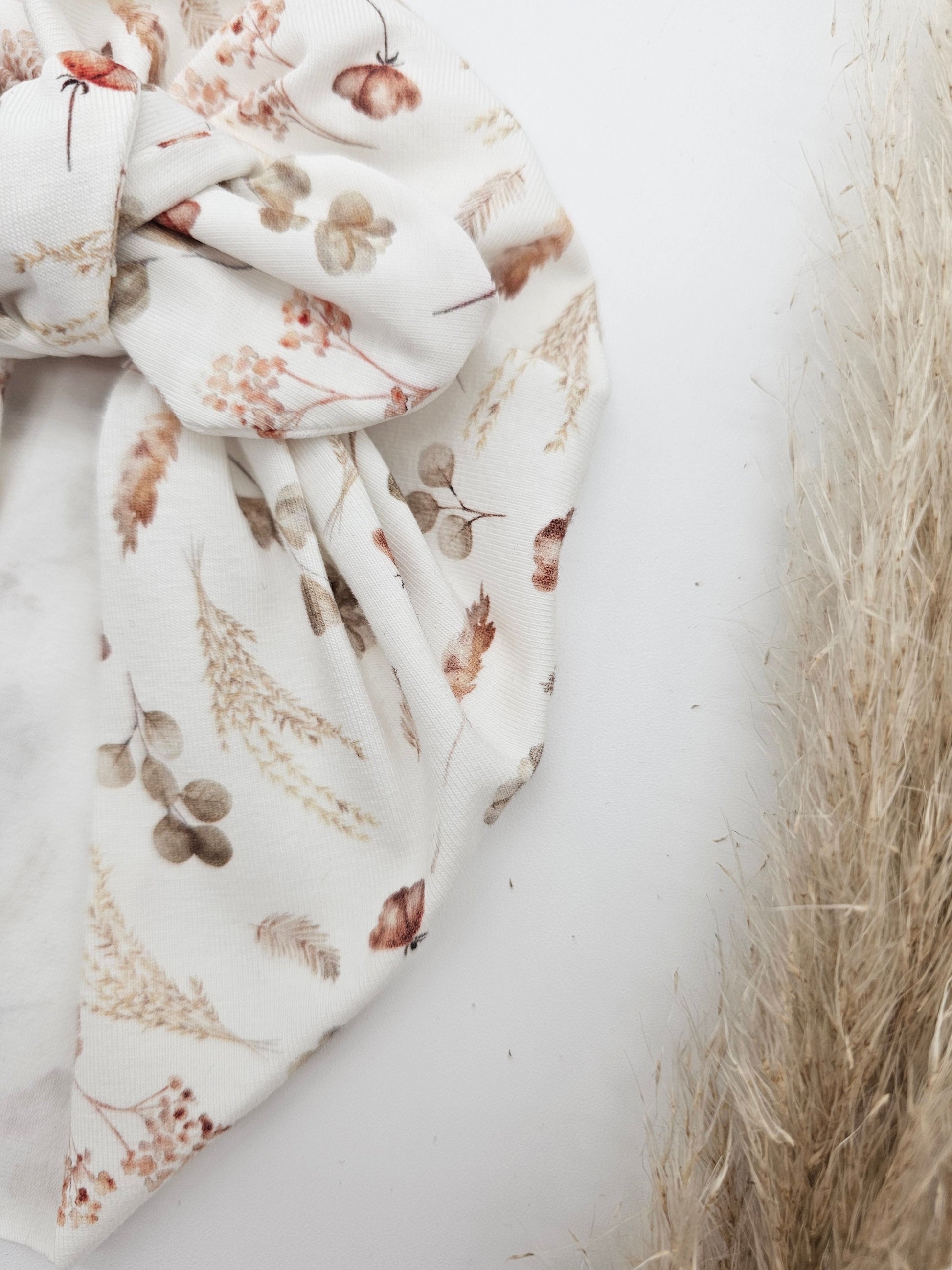 Turban helle Blumenwiese – Öko Tex Jersey – Vintageliebe® - Vintageliebe® Vintageliebe®