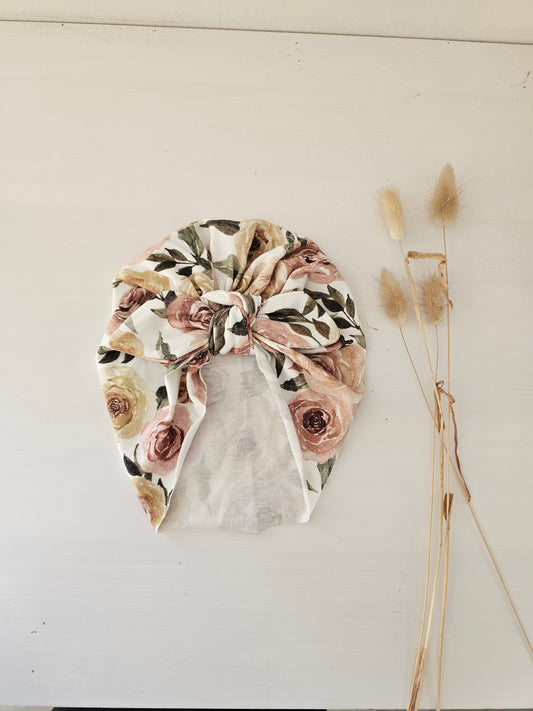 Turban Rosengarten aus Öko Tex Standard 100 Jersey - Vintageliebe® Mein Shop