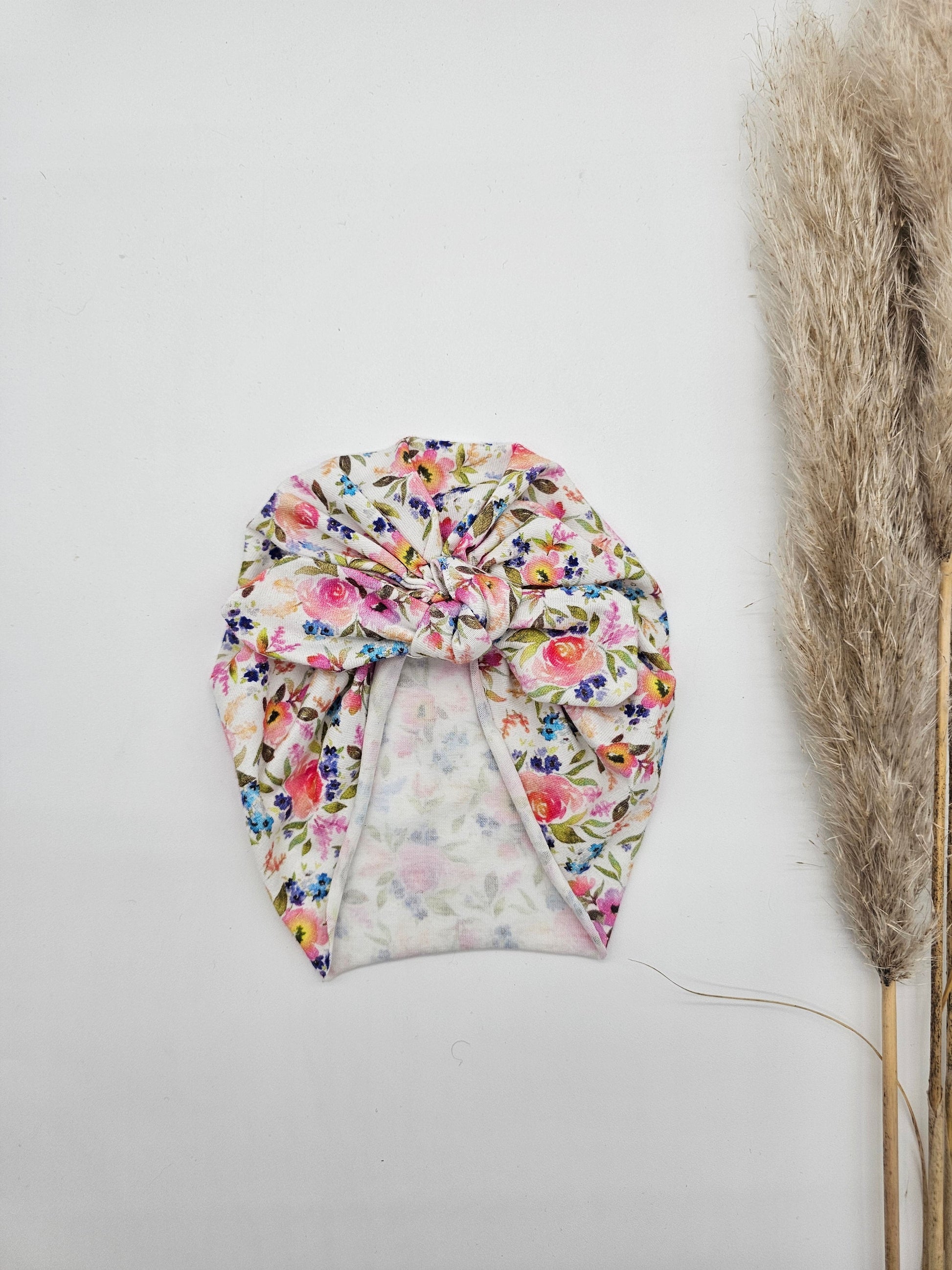 Turban sommerblumen – Öko Tex Jersey – Vintageliebe® - Vintageliebe® Vintageliebe®