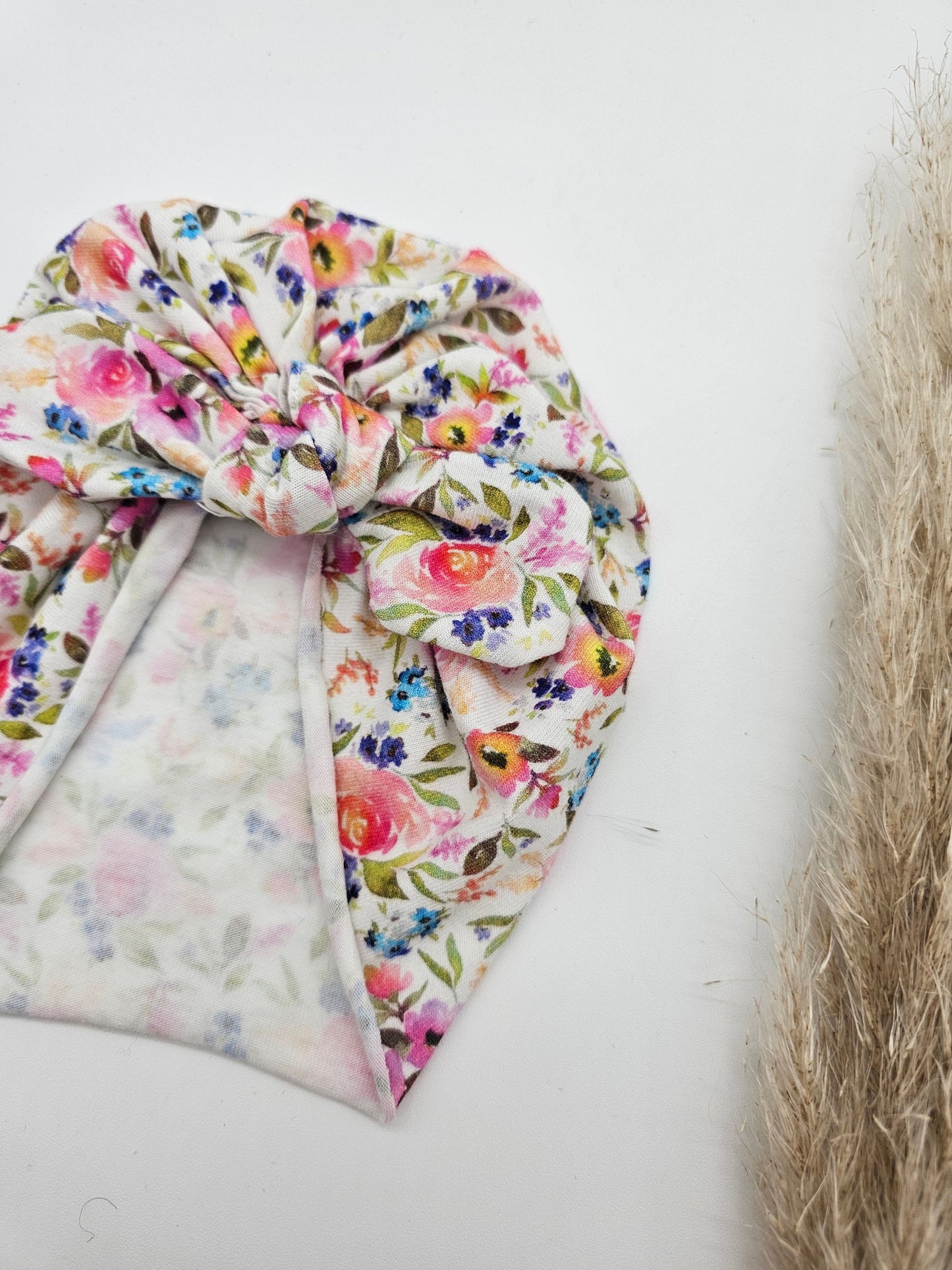 Turban sommerblumen – Öko Tex Jersey – Vintageliebe® - Vintageliebe® Vintageliebe®