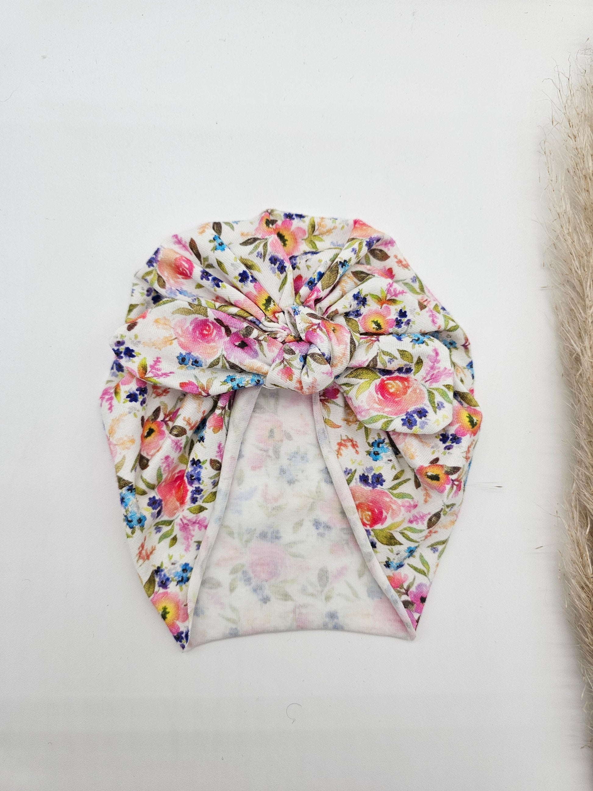 Turban sommerblumen – Öko Tex Jersey – Vintageliebe® - Vintageliebe® Vintageliebe®