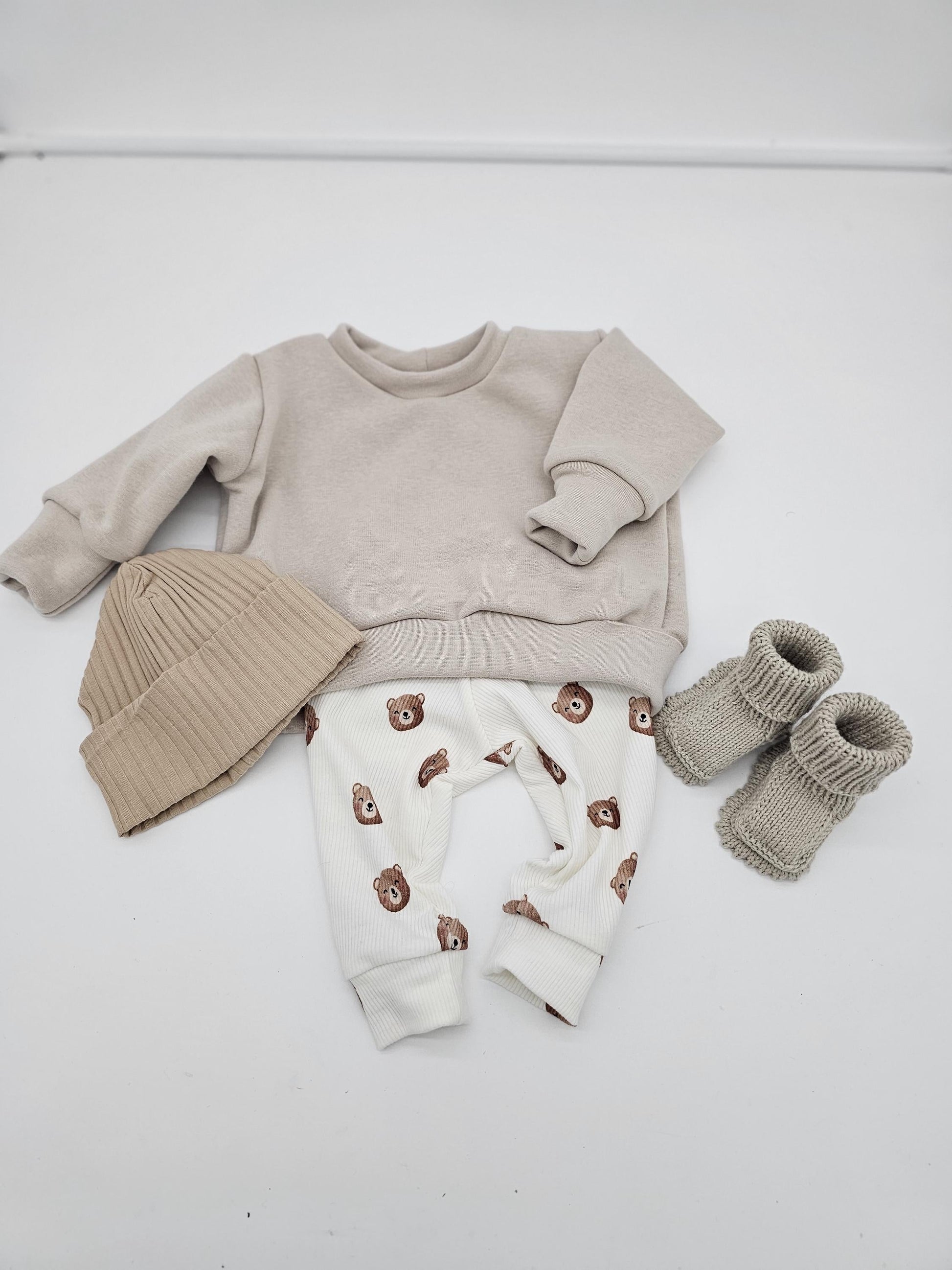Vintageliebe® | Kinderpullover gr. 56 - 98 | New in the Crew | Mini | Name | Nsmr mit Regenbogen| - Vintageliebe® Mein Shop