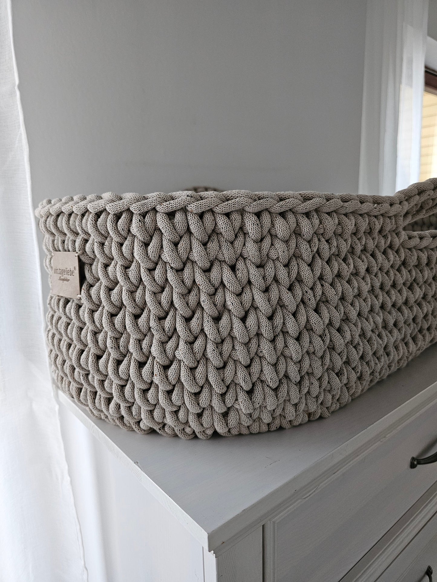 Vintageliebe® Moseskorb beige meliert - Vintageliebe® Vintageliebe®Moseskorb