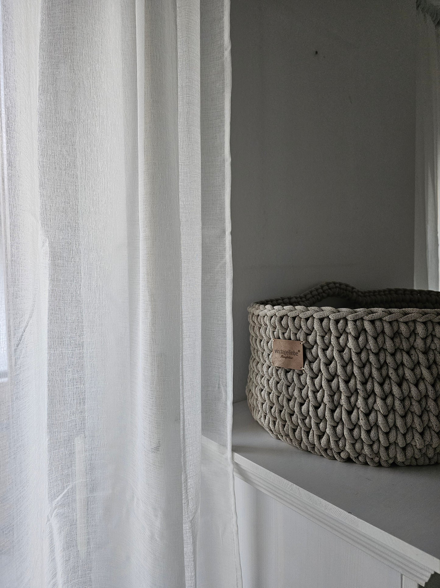 Vintageliebe® Moseskorb beige meliert - Vintageliebe® Vintageliebe®Moseskorb