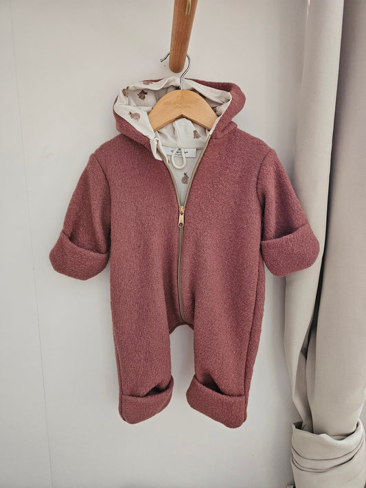 Vintageliebe® WOLLWALKOVERALL aus 100% Schurwolle. Naturprodukt. Walkloden Walkoverall blush - Vintageliebe® Vintageliebe®Walkoverall mit Umschlagbündchen in blush