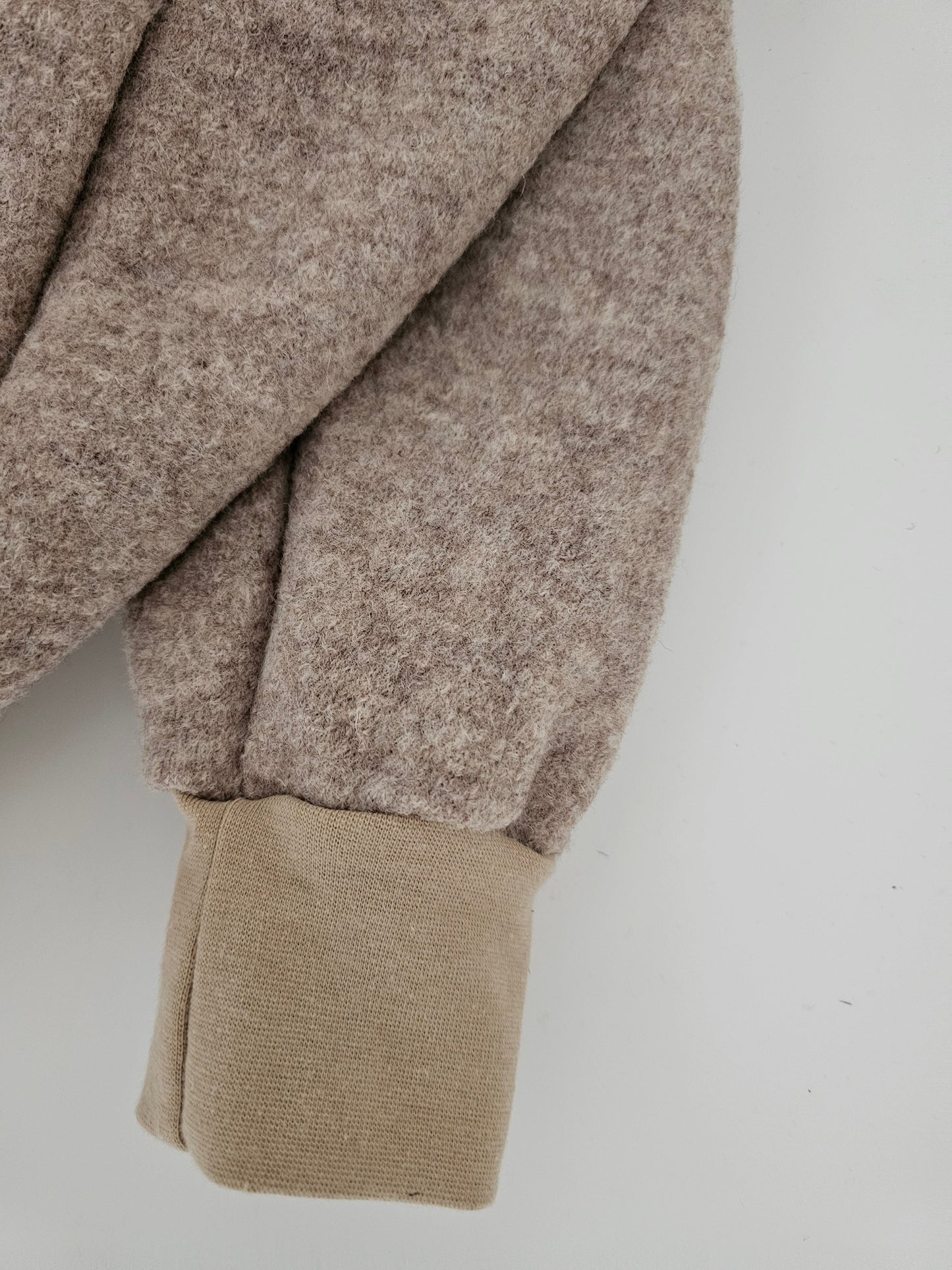 Walkhose aus 100% Schurwolle mit Hosentaschen Gr. 74 - 122 beige meliert - Vintageliebe® Vintageliebe®Wollwalkhose
