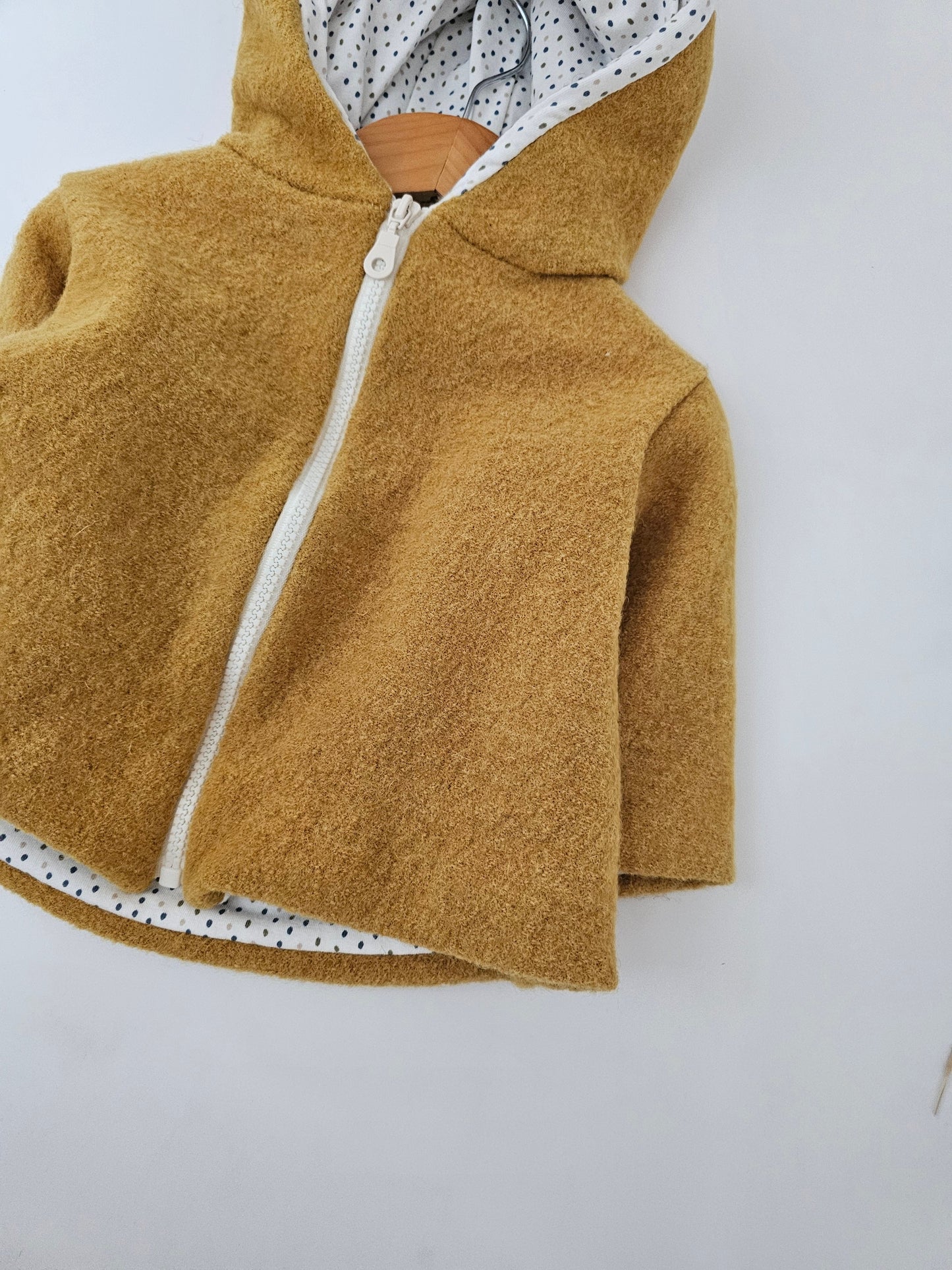 Wollwalkjacke für Kinder Gr. 0 - 3 Monate bis 10 Jahre gelb - Vintageliebe® Mein ShopWalkjacke aus 100& Schafwolle