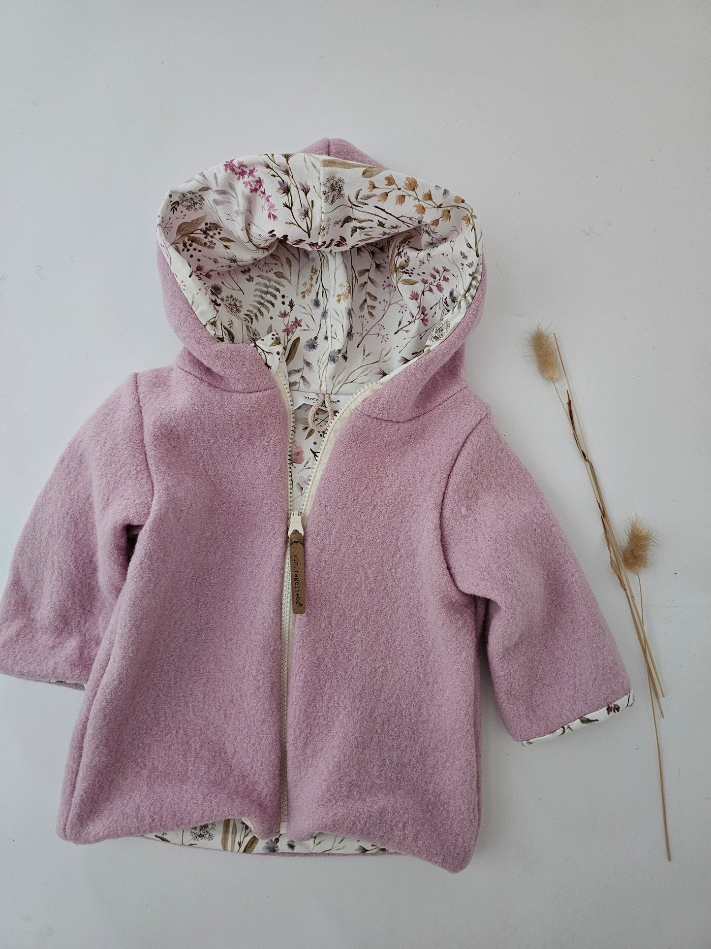 Wollwalkjacke für Kinder Gr. 0 - 3 Monate bis 10 Jahre rosa - Vintageliebe® Mein ShopWalkjacke aus 100& Schafwolle
