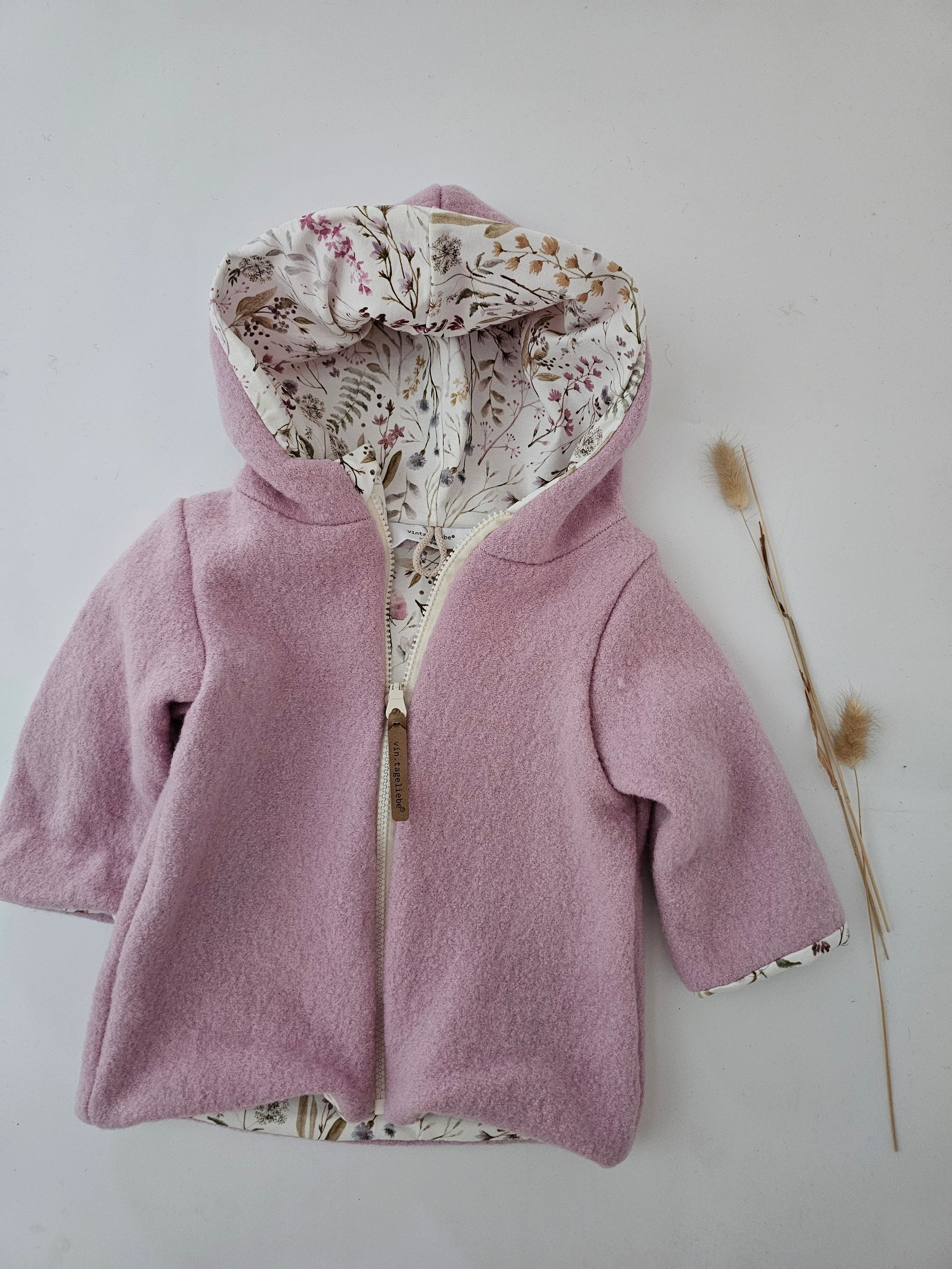 Wollwalkjacke für Kinder Gr. 0 - 3 Monate bis 10 Jahre rosa - Vintageliebe® Mein ShopWalkjacke aus 100& Schafwolle