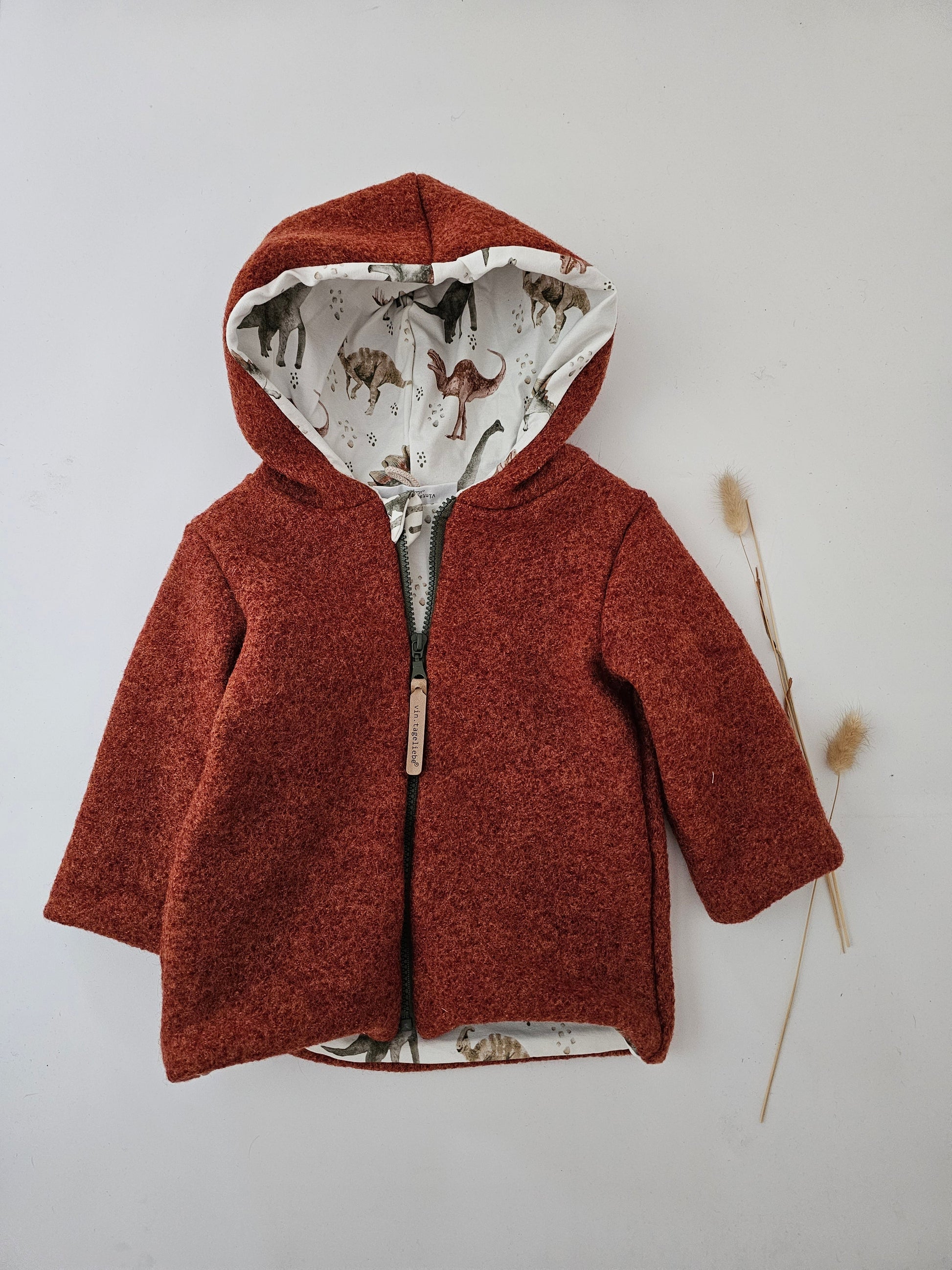 Wollwalkjacke für Kinder Gr. 0 - 3 Monate bis 10 Jahre rost meliert - Vintageliebe® Mein ShopWalkjacke aus 100& Schafwolle